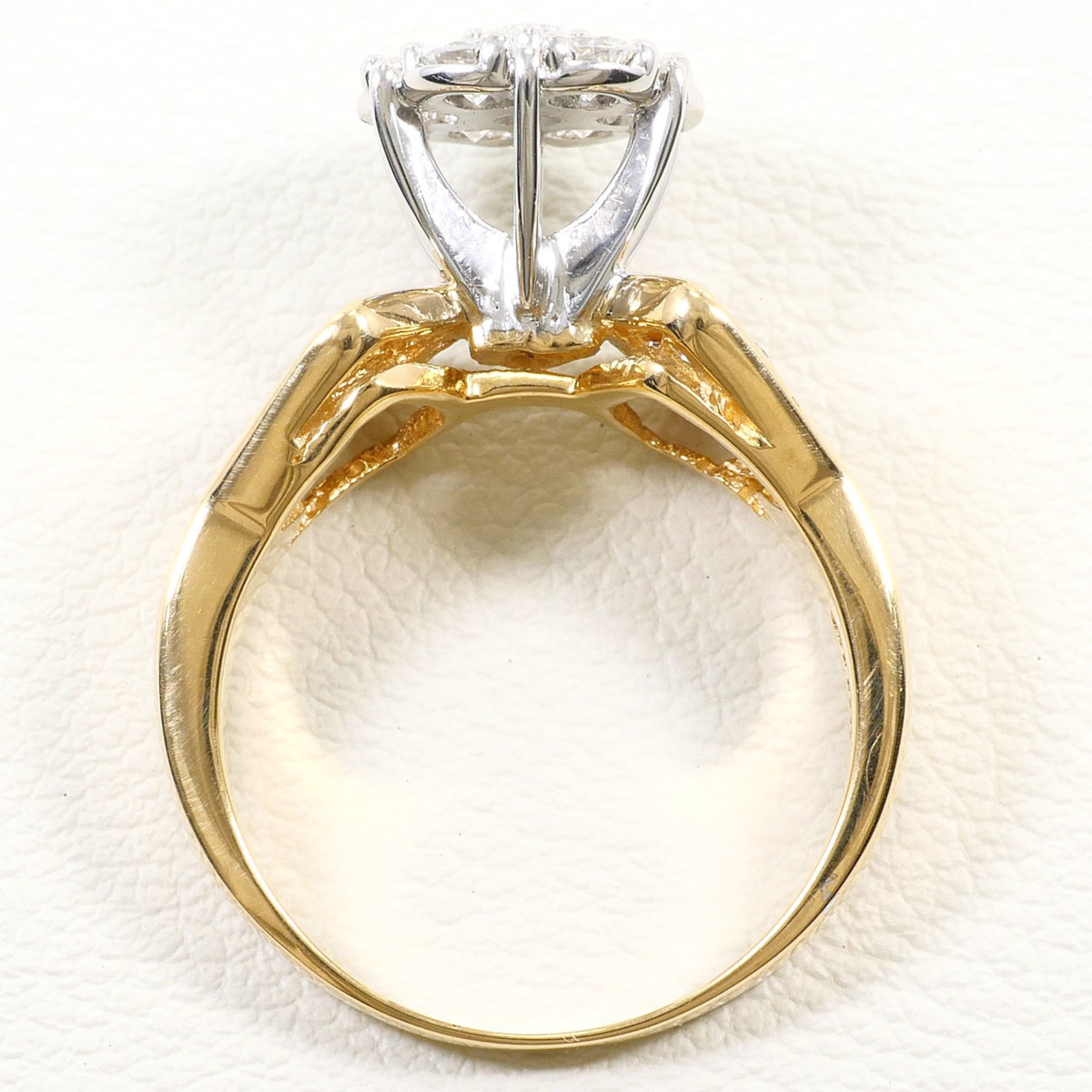 Unbranded White Gold Yellow Gold White Gold (14K) Yellow Gold (14K) Band Ring (Pre-Owned)