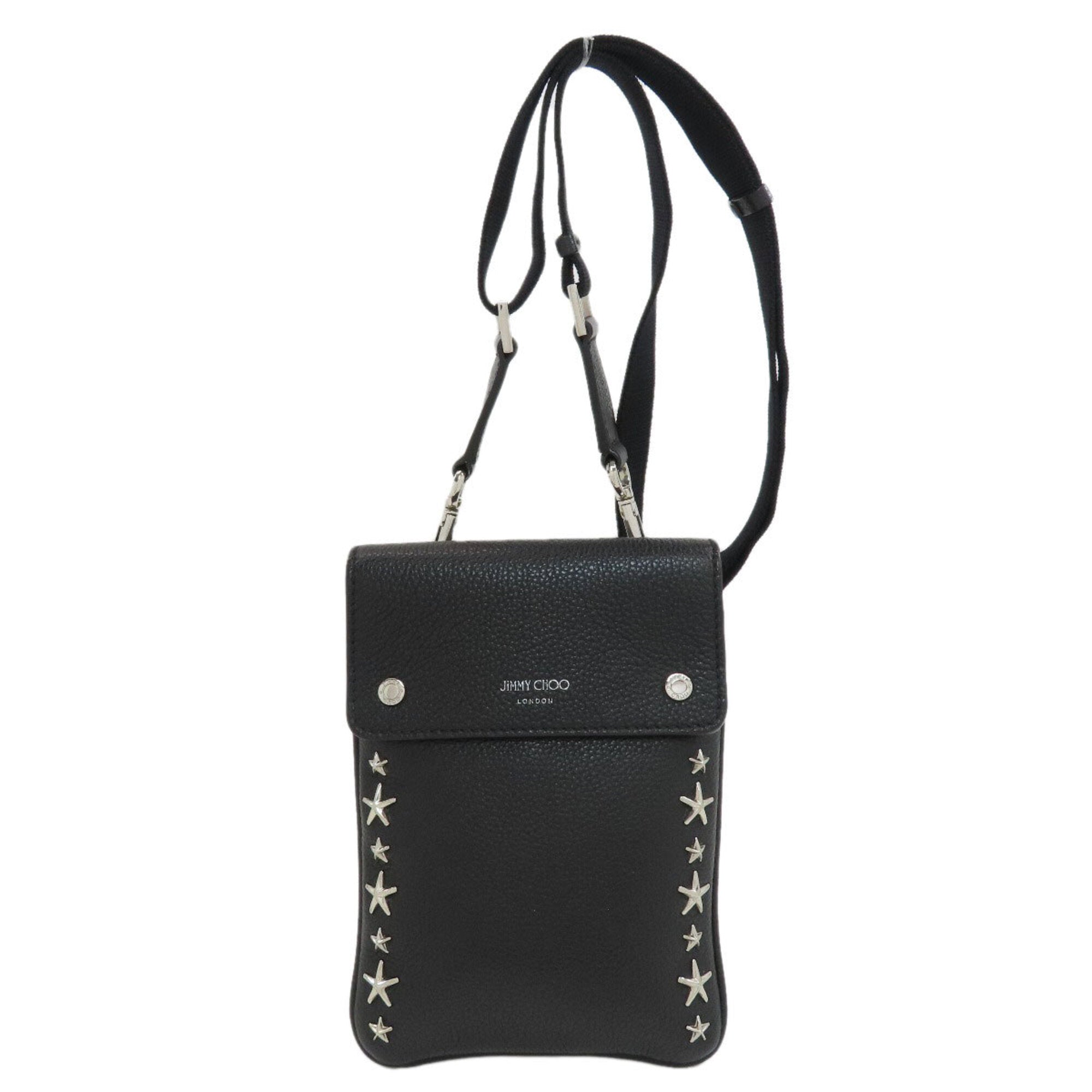 Jimmy Choo Black Leather Shoulder Bag (Pre-Owned)