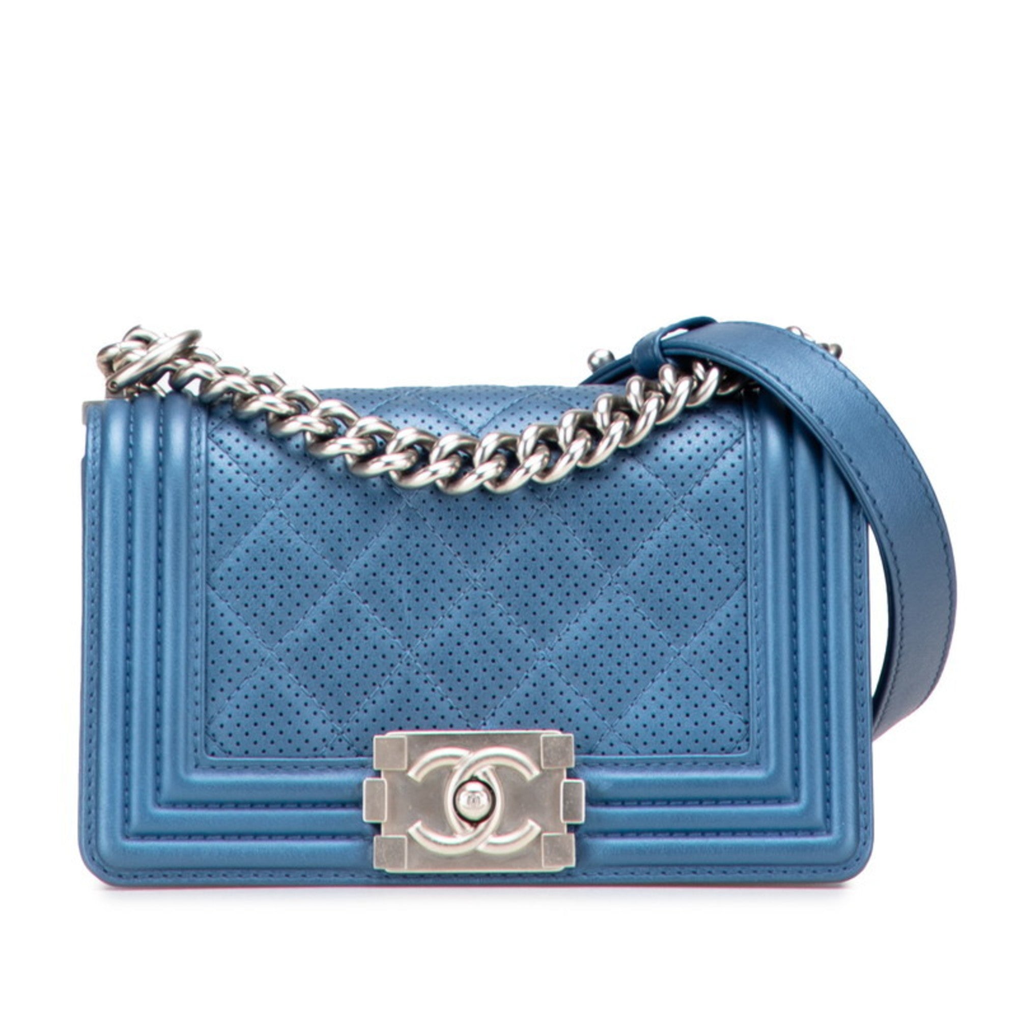 Chanel Matelasse Blue Shoulder Bag (Pre-Owned)