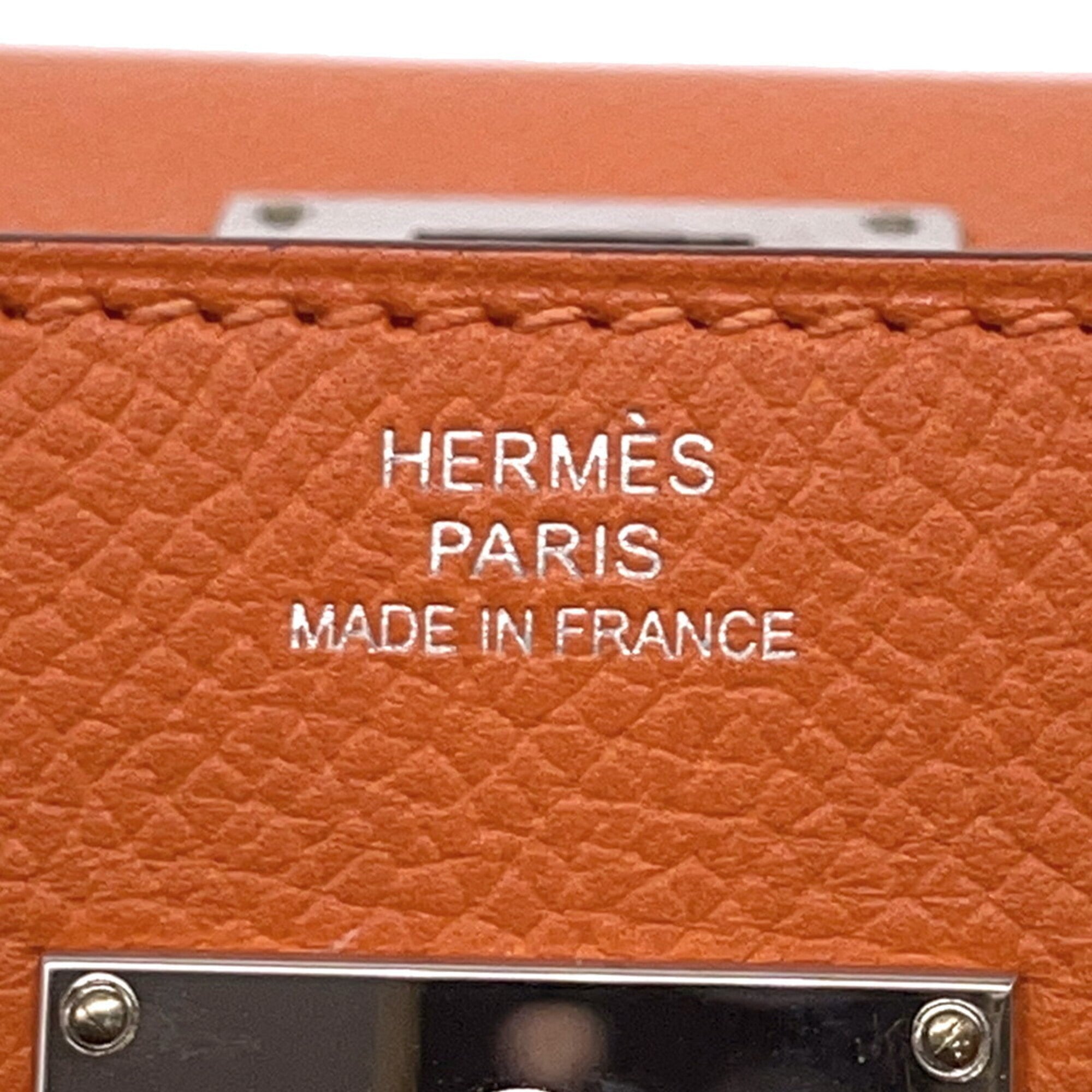 Hermes Orange Epsom Leather Coin Purse/Coin Case (Pre-Owned)