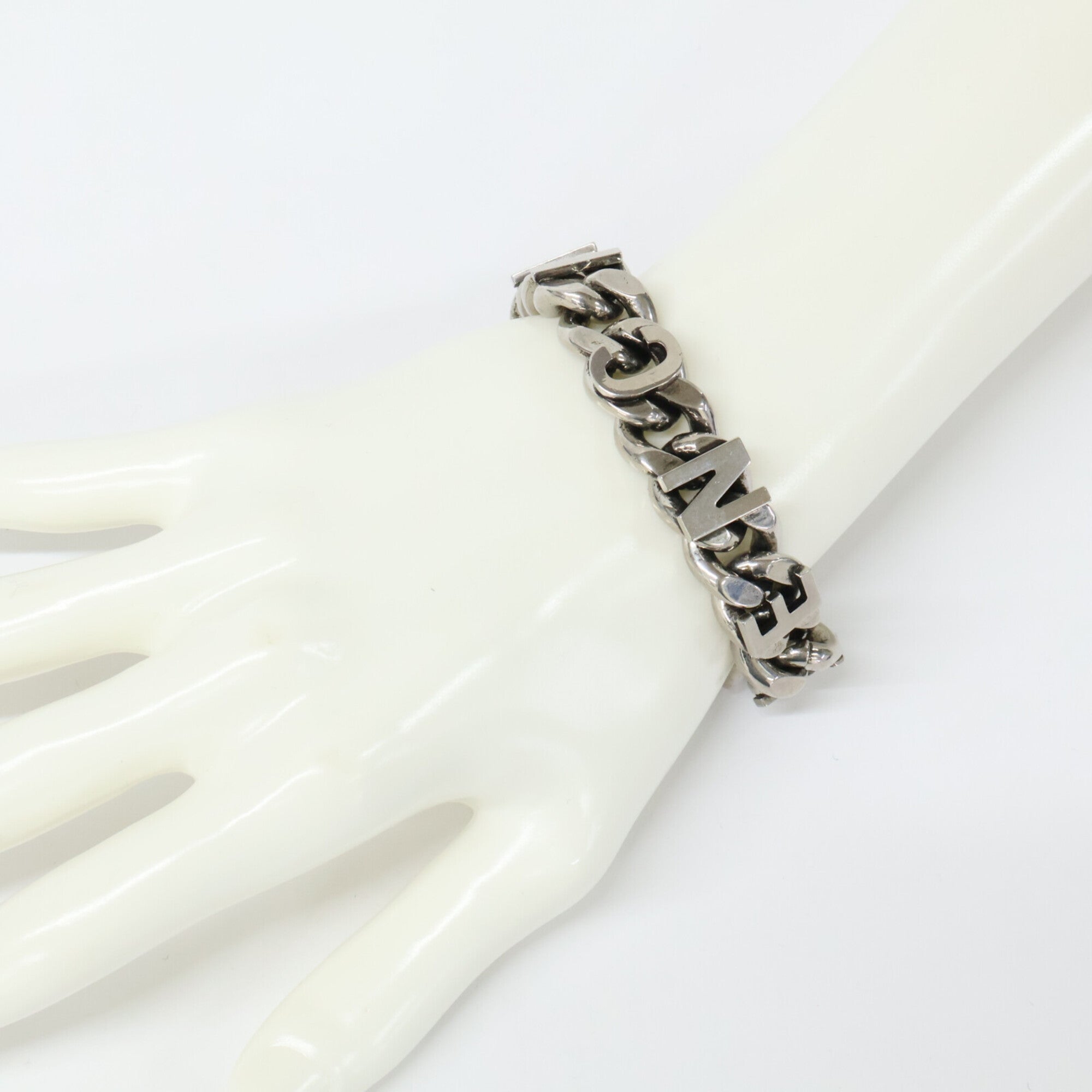 Balenciaga Silver Brass Charm Bracelet (Pre-Owned)