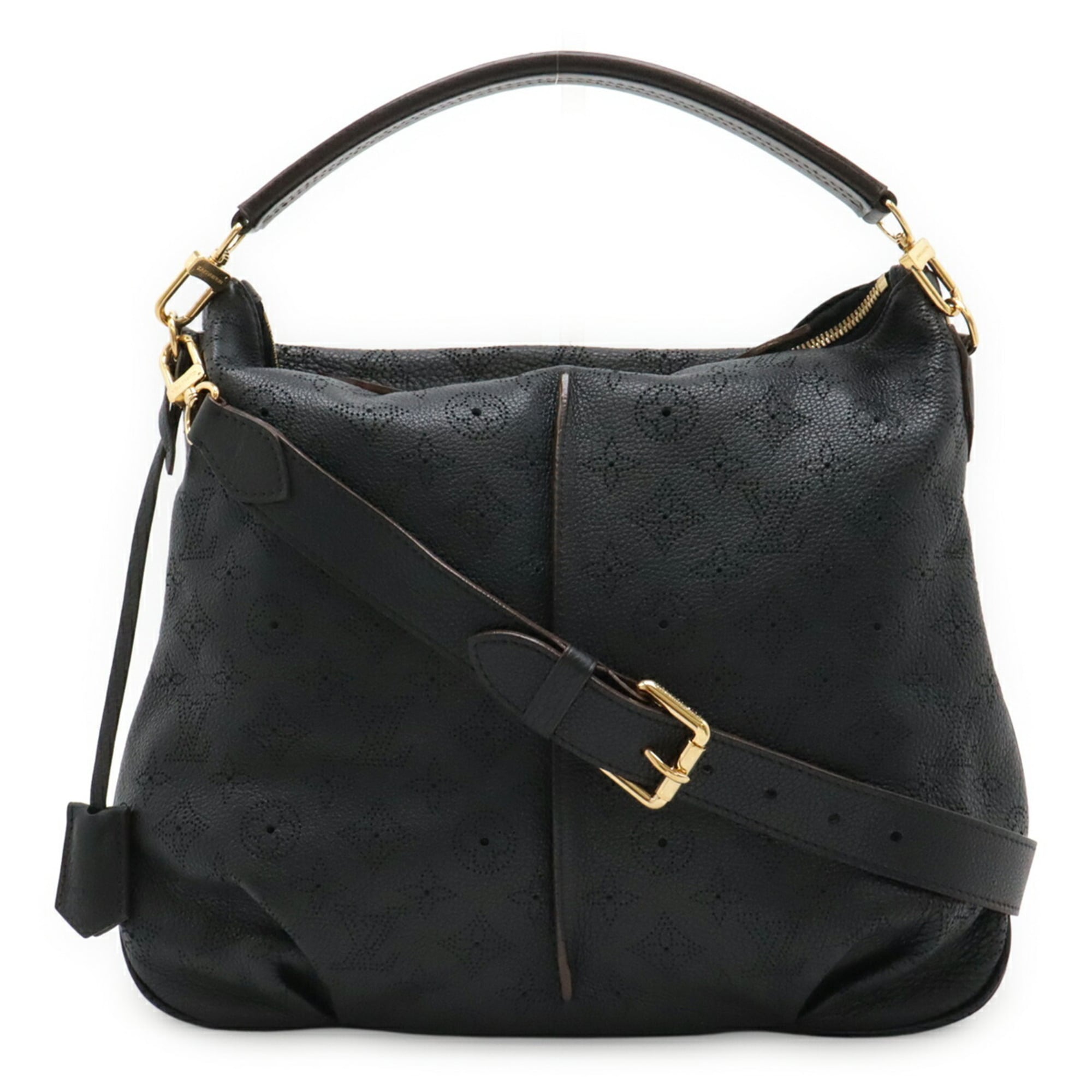 Louis Vuitton Noir Mahina Leather Leather Handbag Pouch Shoulder Bag (Pre-Owned)