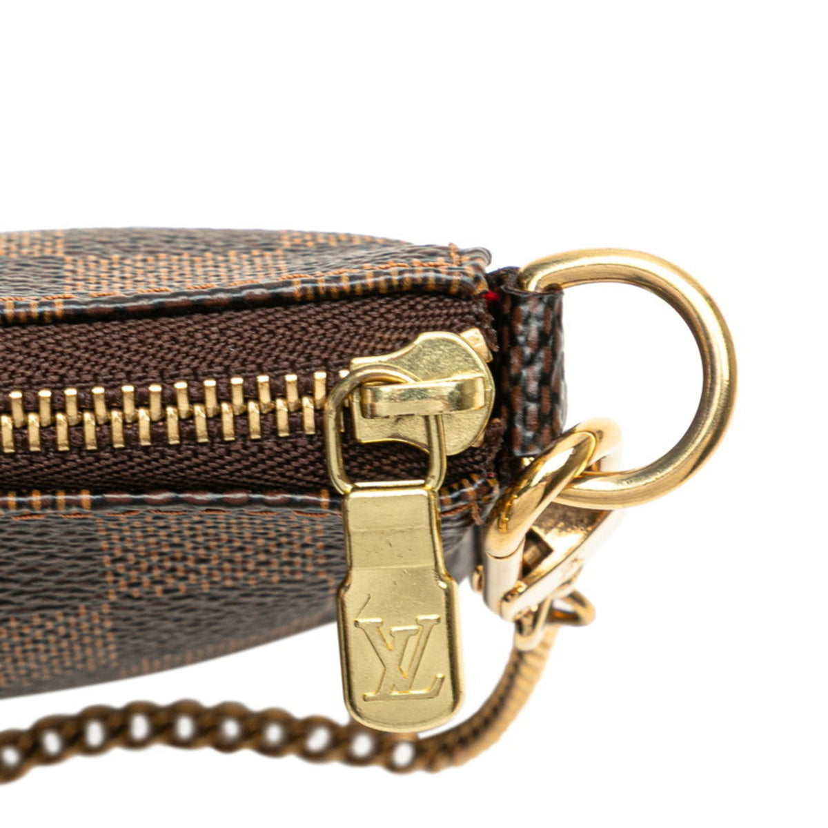 Louis Vuitton Damier Brown Red Color Pvc Leather Handbag Pochette (Pre-Owned)