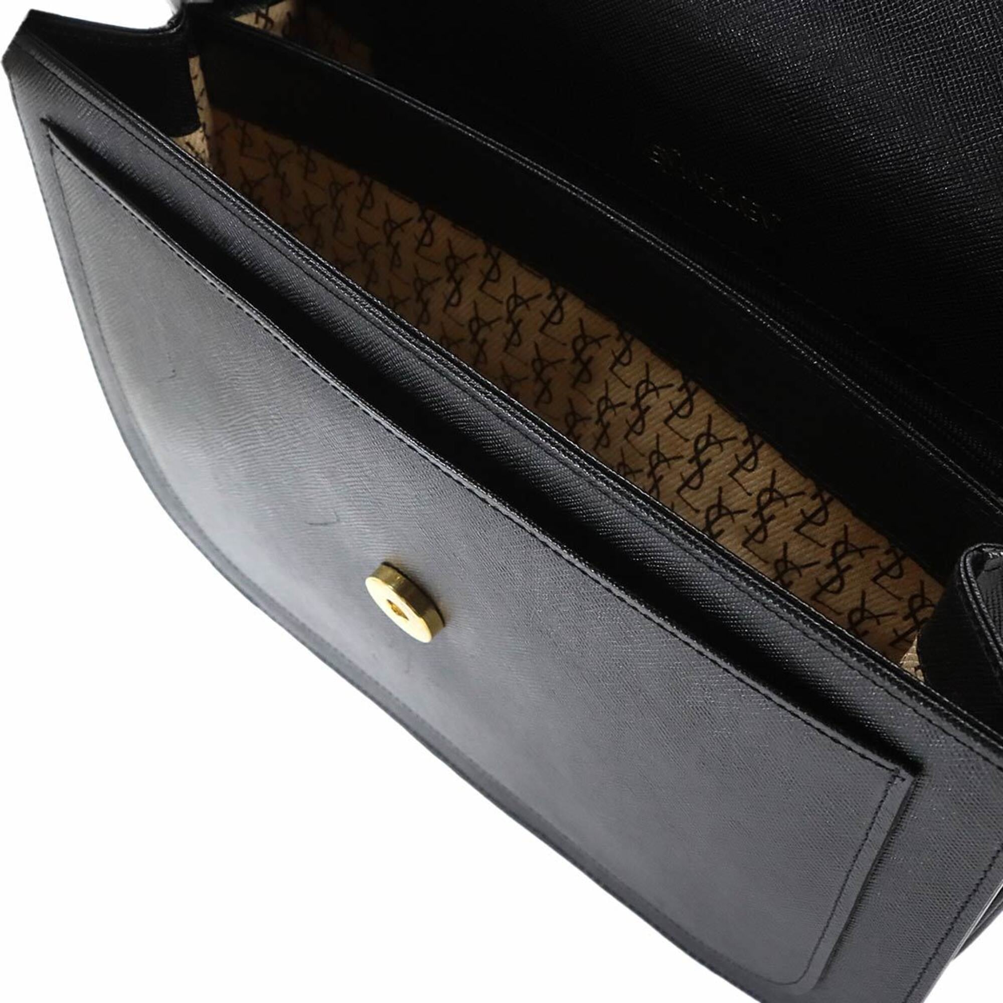 Yves Saint Laurent Black Leather Shoulder Bag (Pre-Owned)