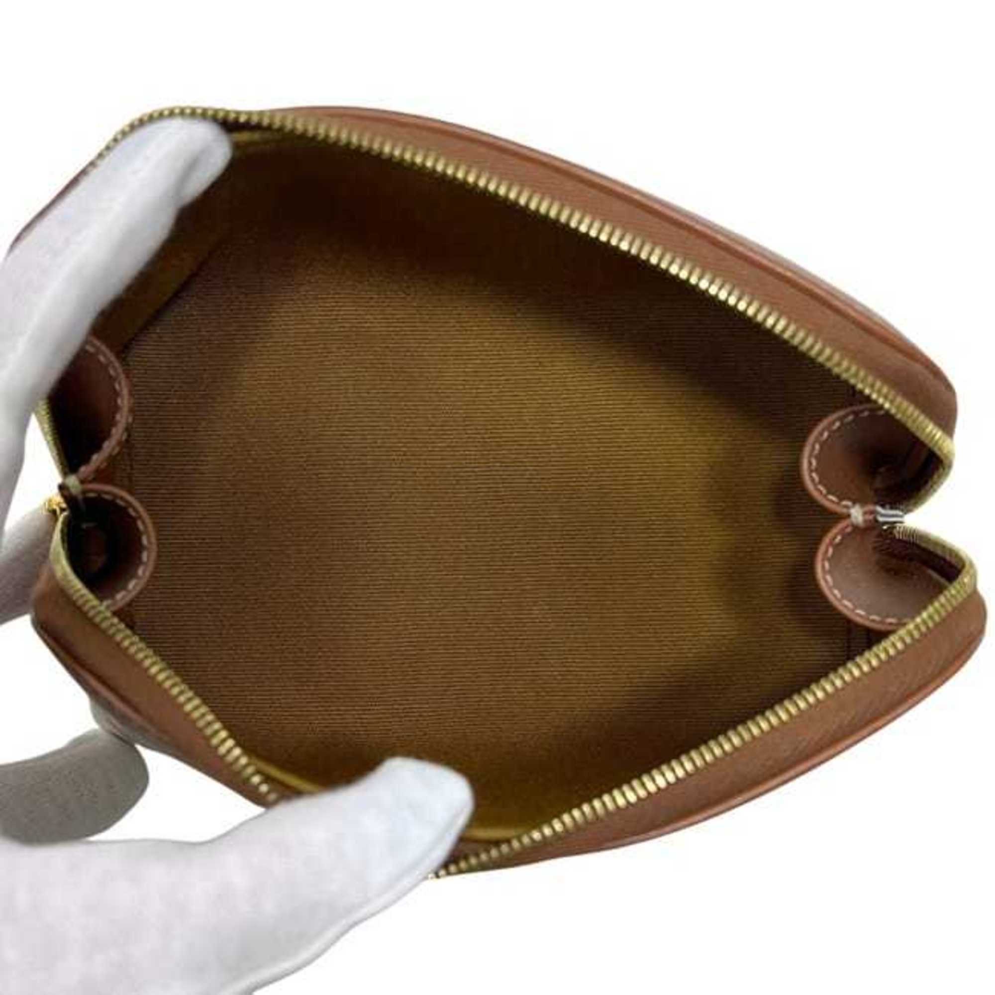 Celine Brown White Pvc Leather Pouch (Pre-Owned)