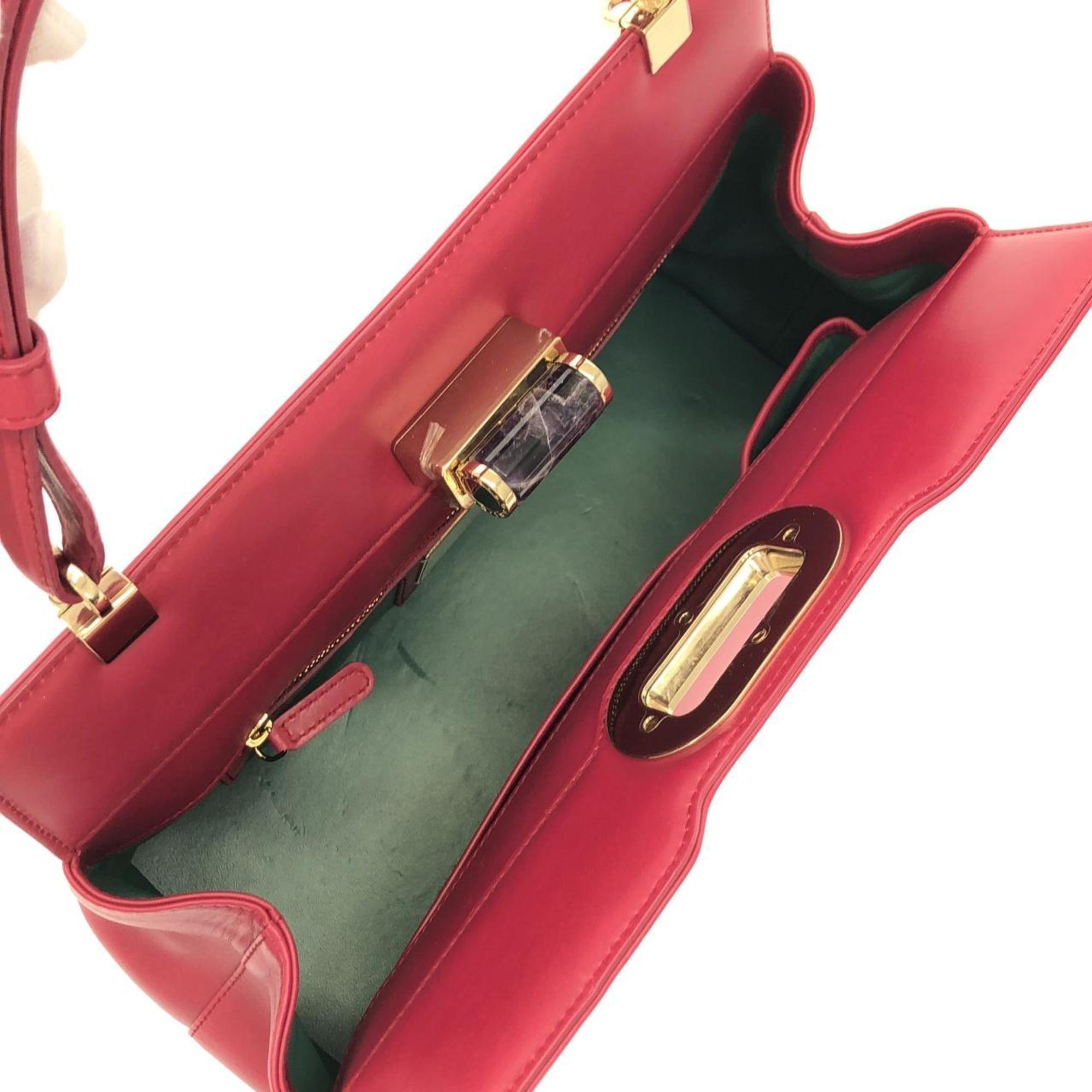 Bvlgari Pink Leather Handbag (Pre-Owned)