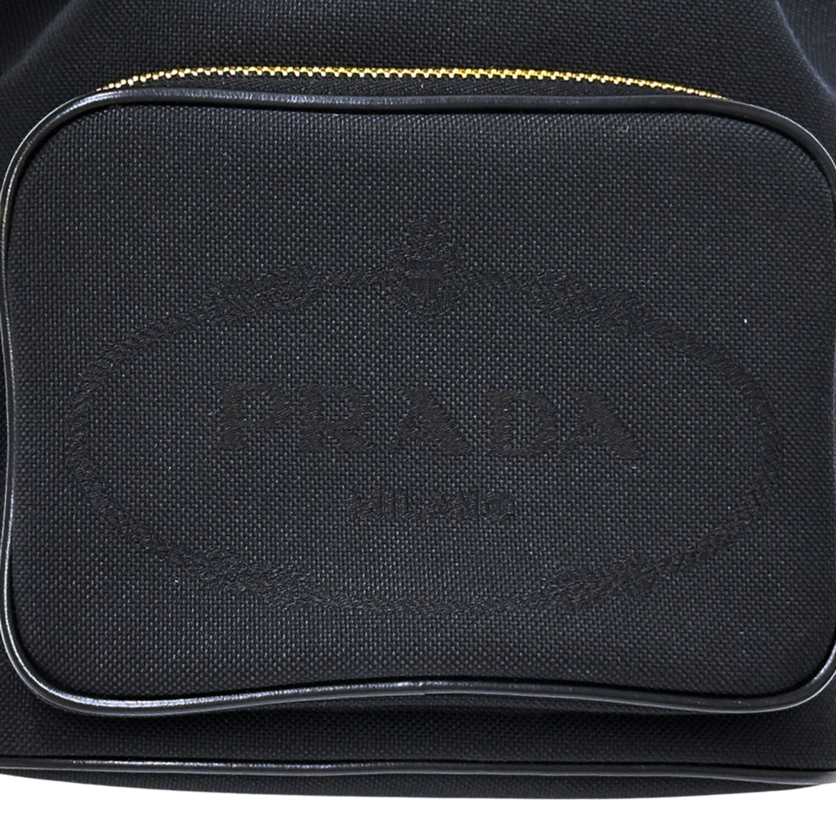Prada Black Canvas Handbag Shoulder Bag (Pre-Owned)