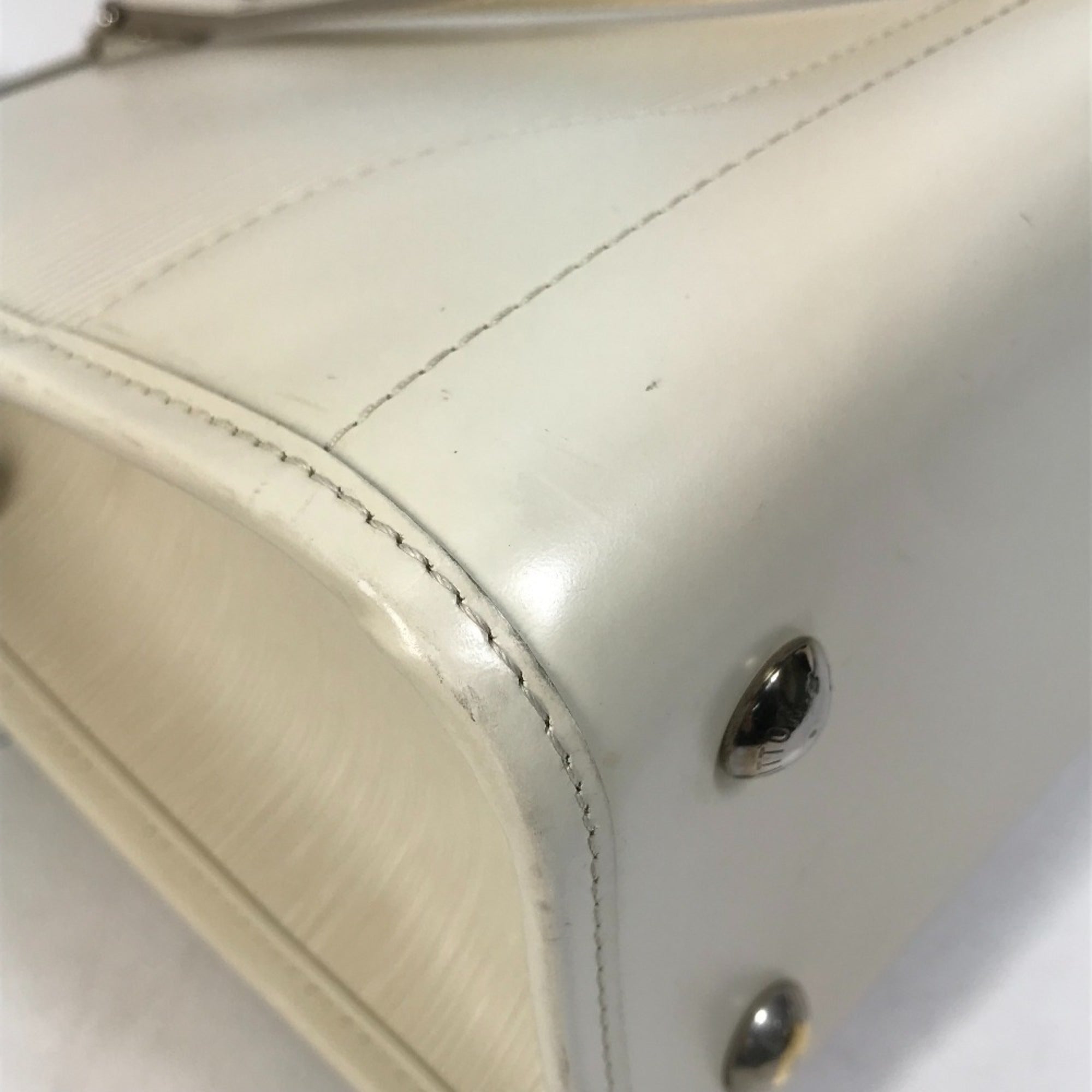 Louis Vuitton Epi Galle Lv Off White White Epi Leather Shoulder Bag Tote Bag (Pre-Owned)