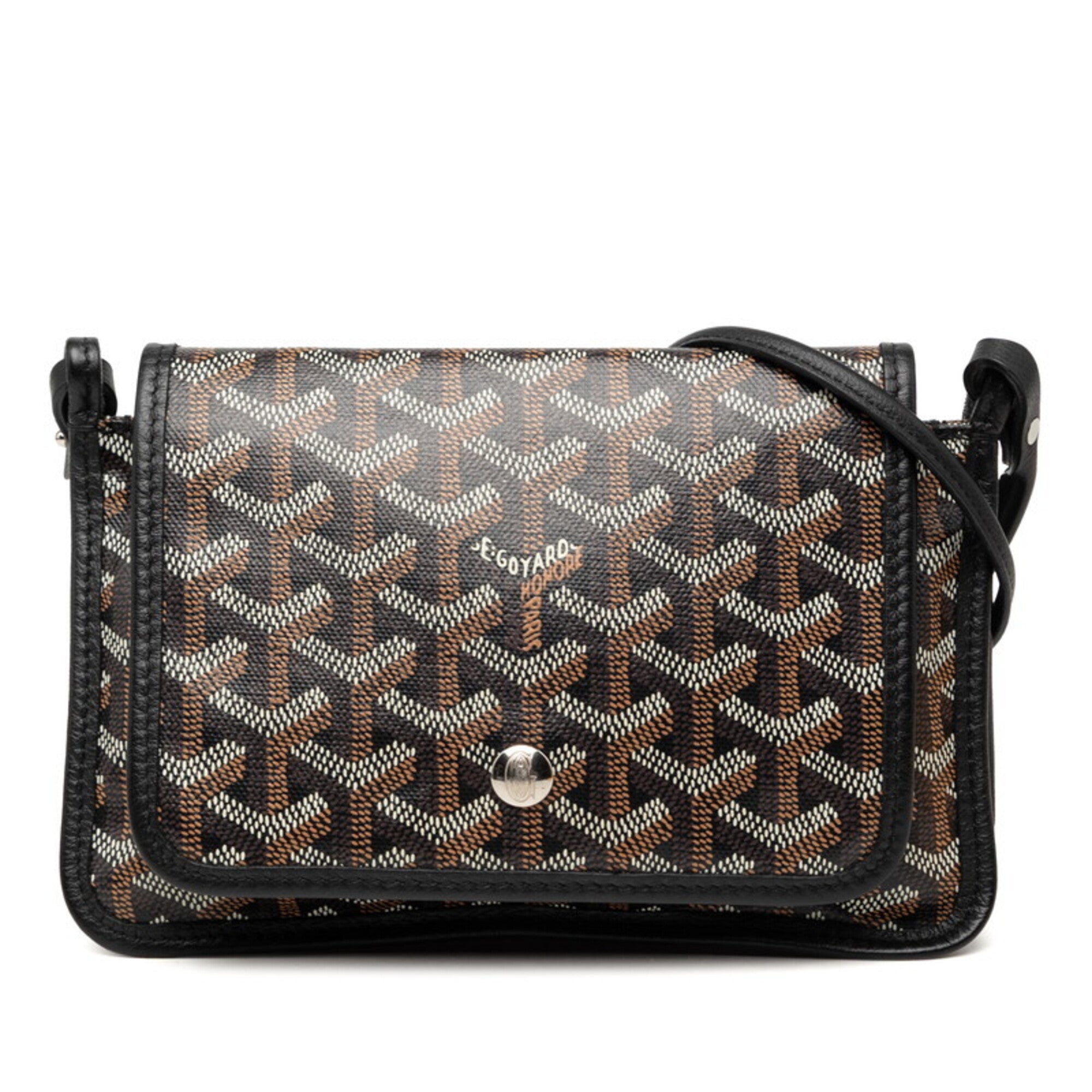 Goyard Black Brown Pvc Leather Handbag Shoulder Bag (Pre-Owned)
