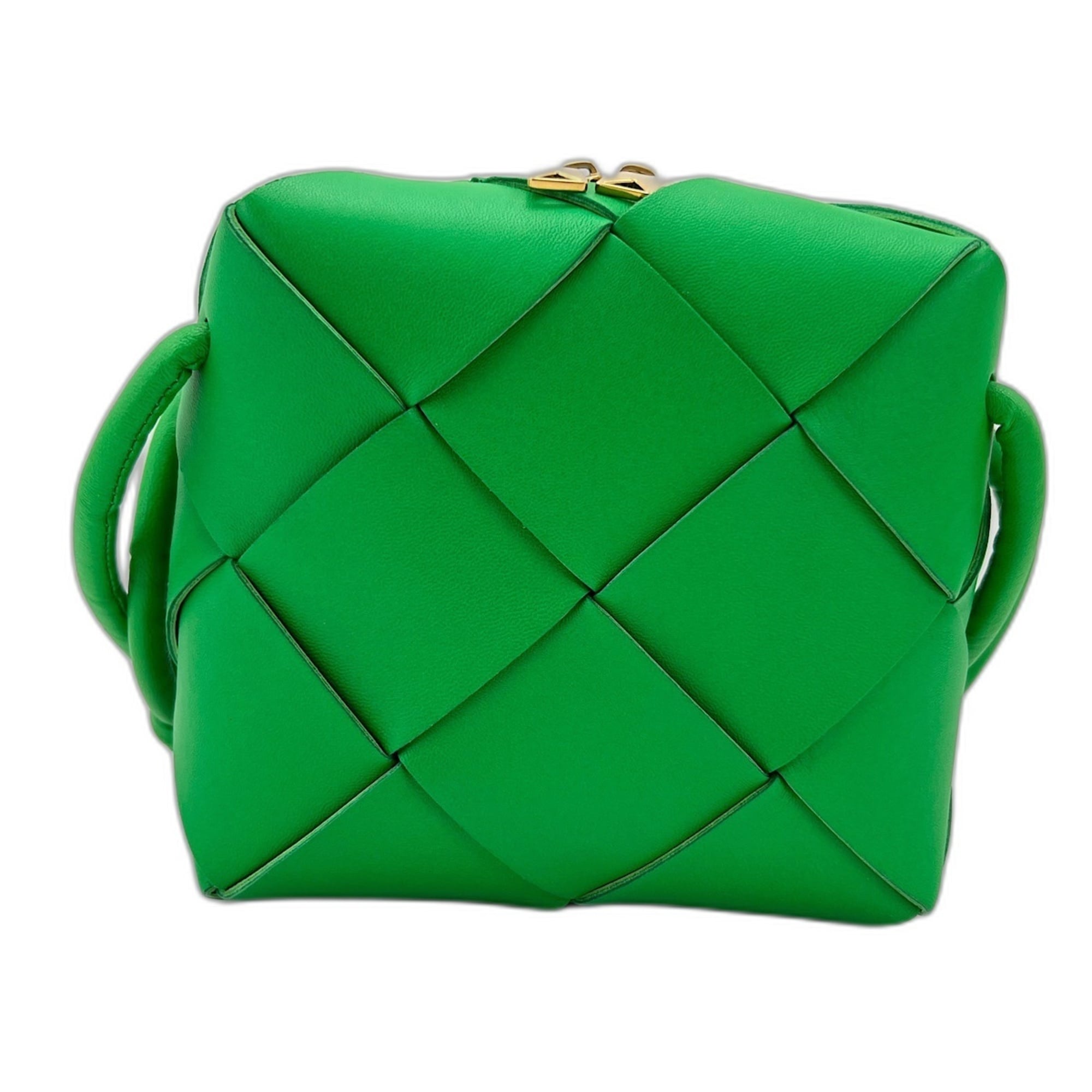 Bottega Veneta Green Intrecciato Shoulder Bag (Pre-Owned)