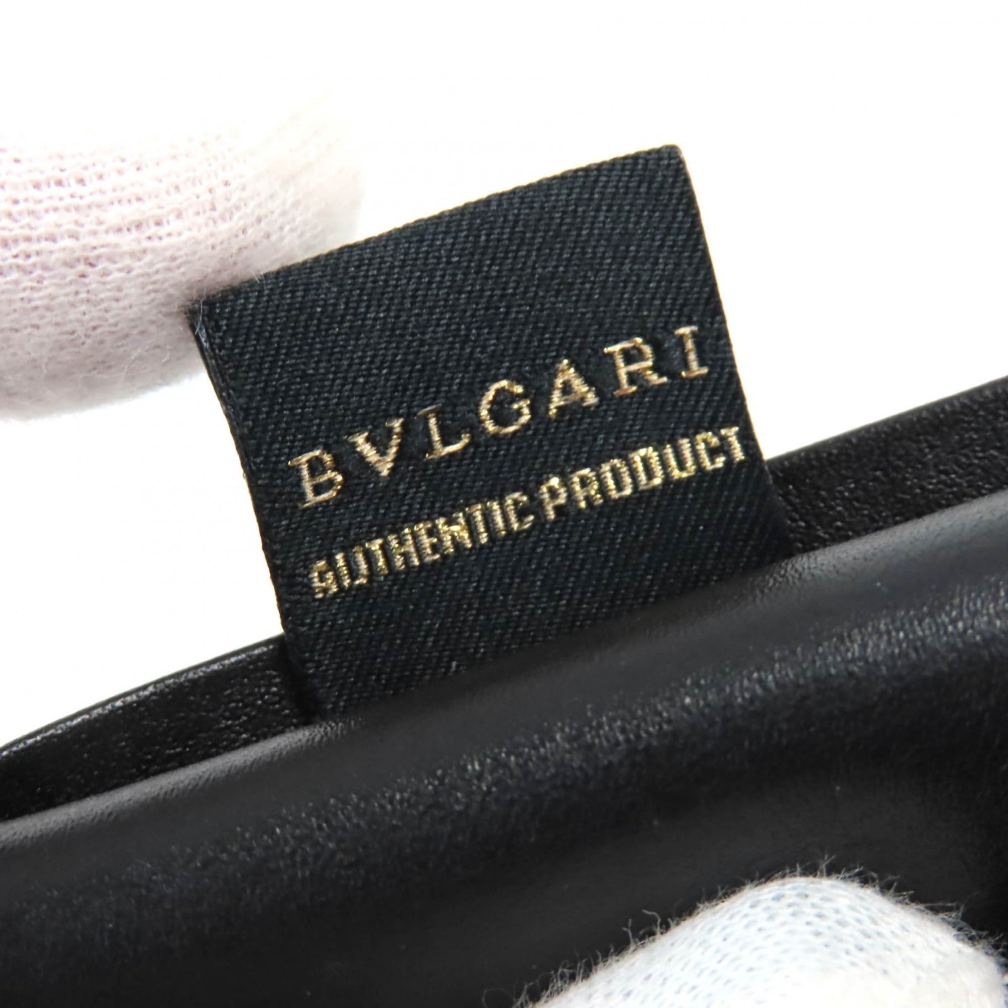 Bvlgari Black Leather Long Wallet (Bi-Fold) (Pre-Owned)