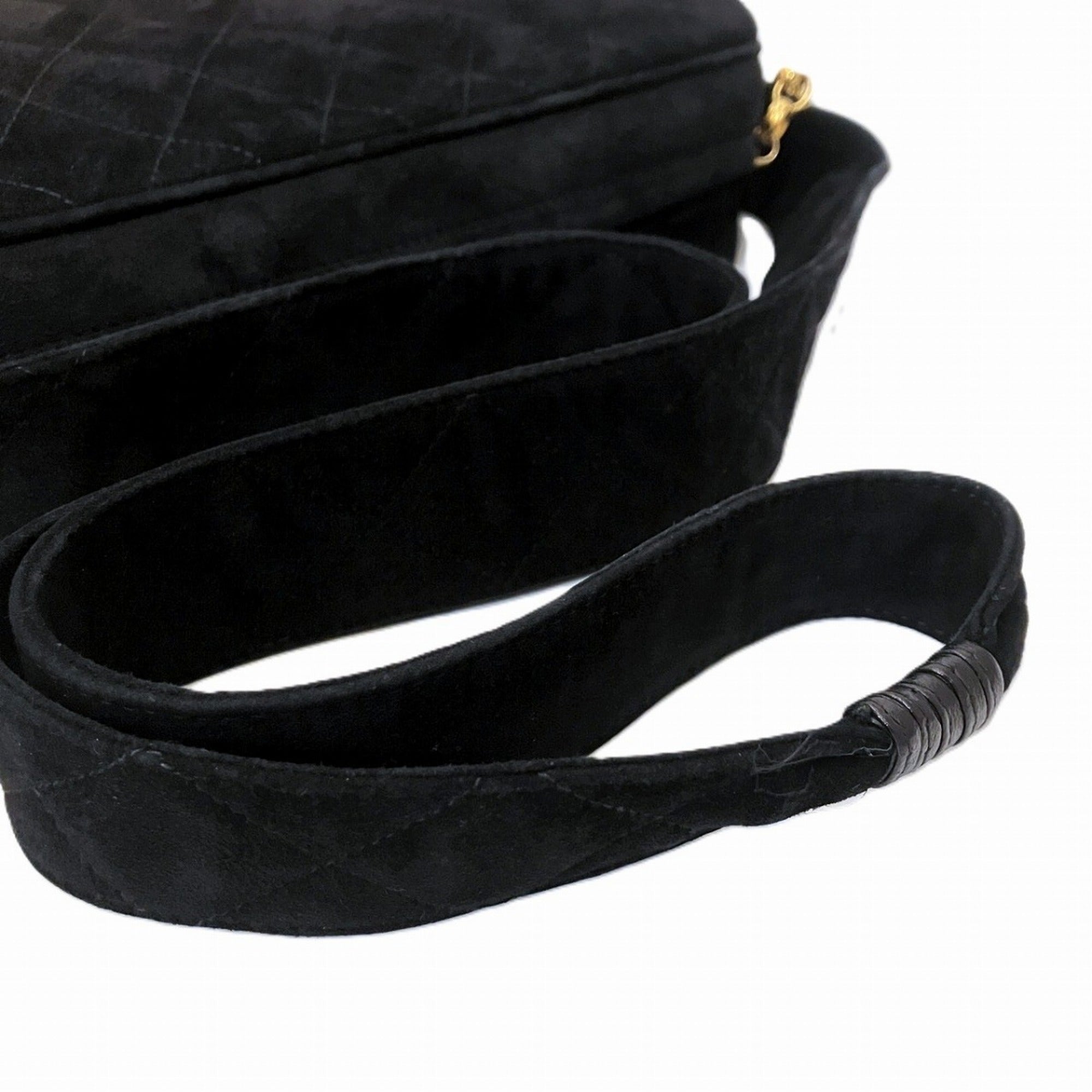 Chanel Black Suede Shoulder Bag (Pre-Owned)