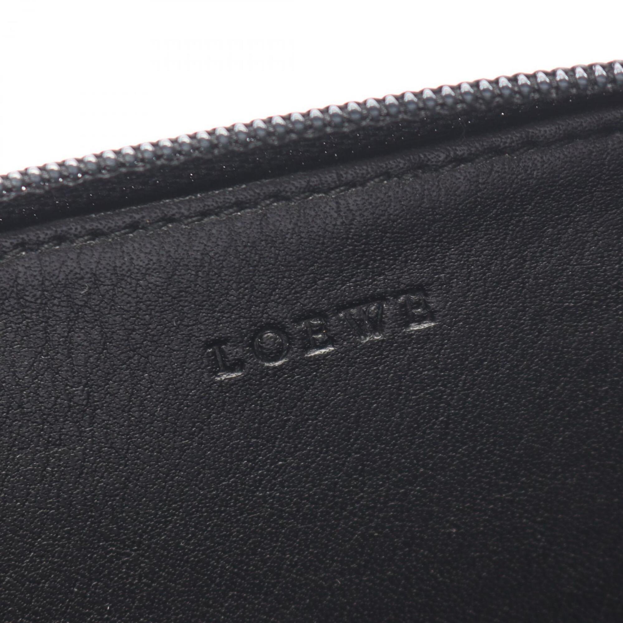 Loewe Beige Black Canvas Coin Purse/Coin Case (Pre-Owned)