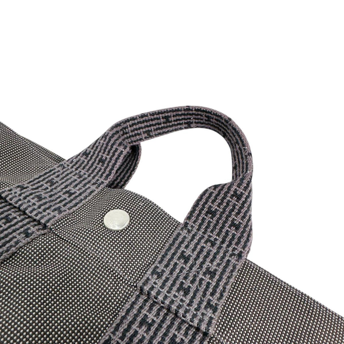 Hermes Her Line Gray Canvas Tote Bag (Pre-Owned)