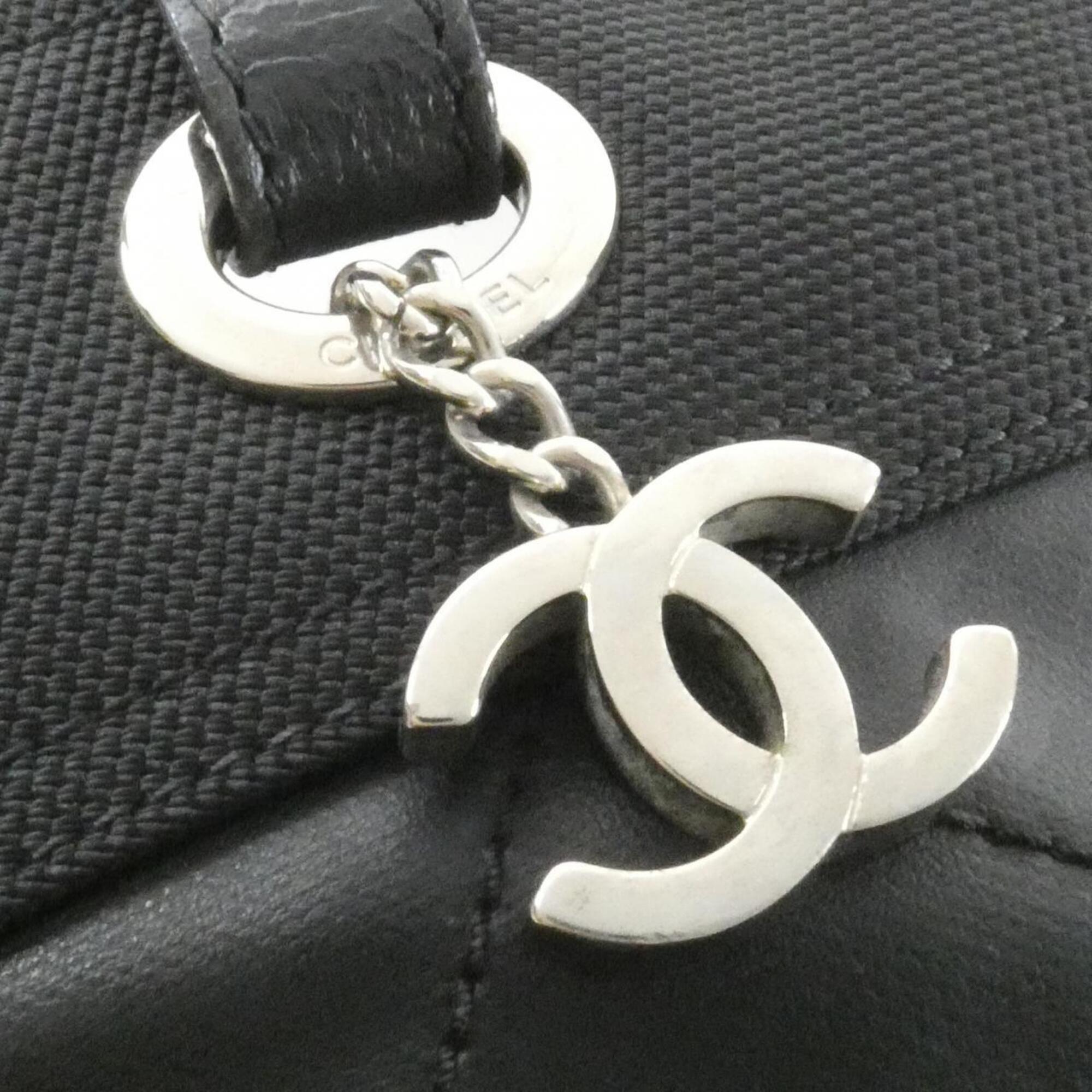 Chanel Black Canvas Handbag (Pre-Owned)