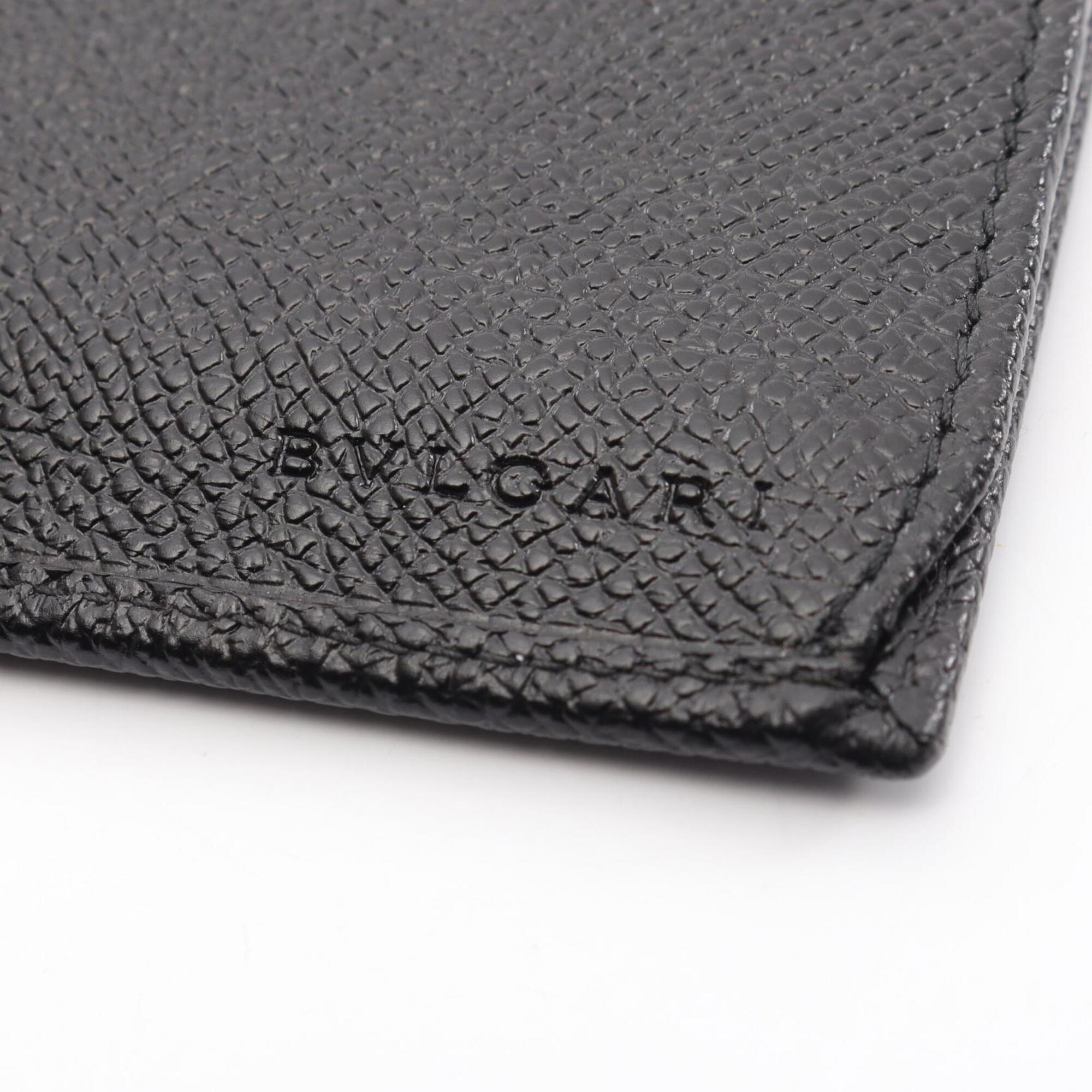 Bvlgari Black Leather Wallet (Tri-Fold) (Pre-Owned)