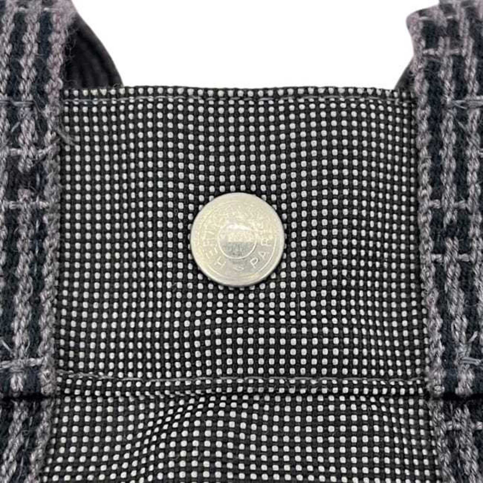 Hermes Gray Canvas Handbag Tote Bag (Pre-Owned)
