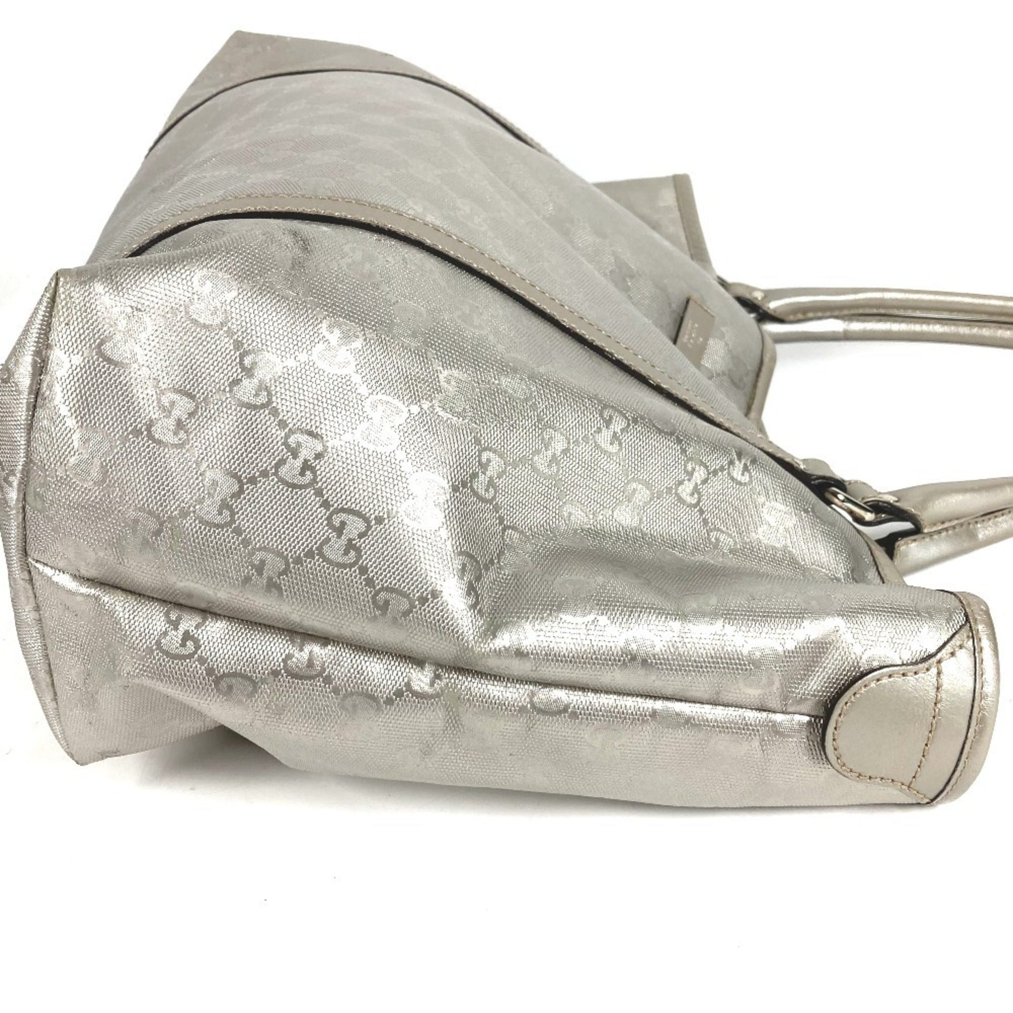 Gucci Silver Gg Imprimé Shoulder Bag Tote Bag (Pre-Owned)