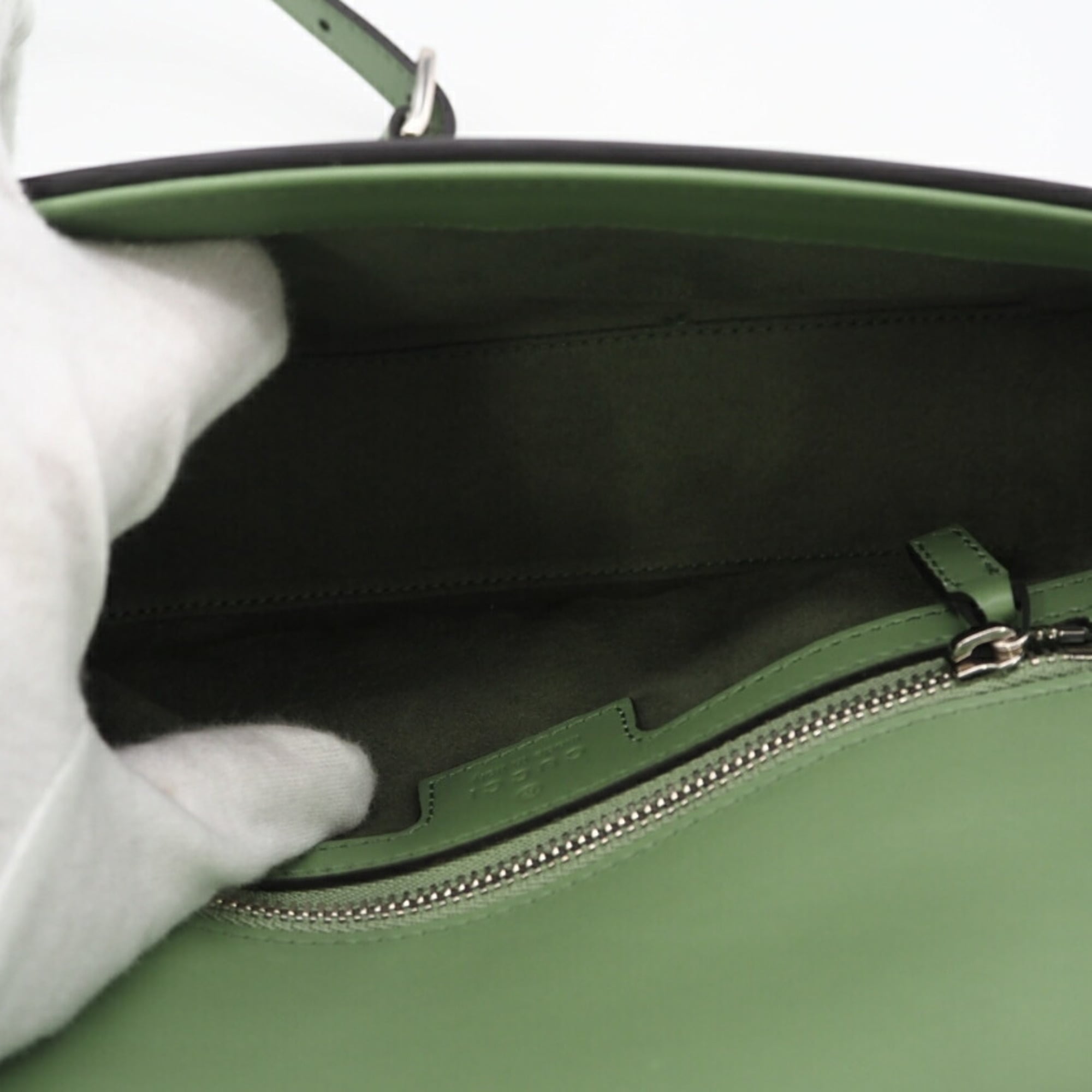 Gucci Green Leather Shoulder Bag (Pre-Owned)