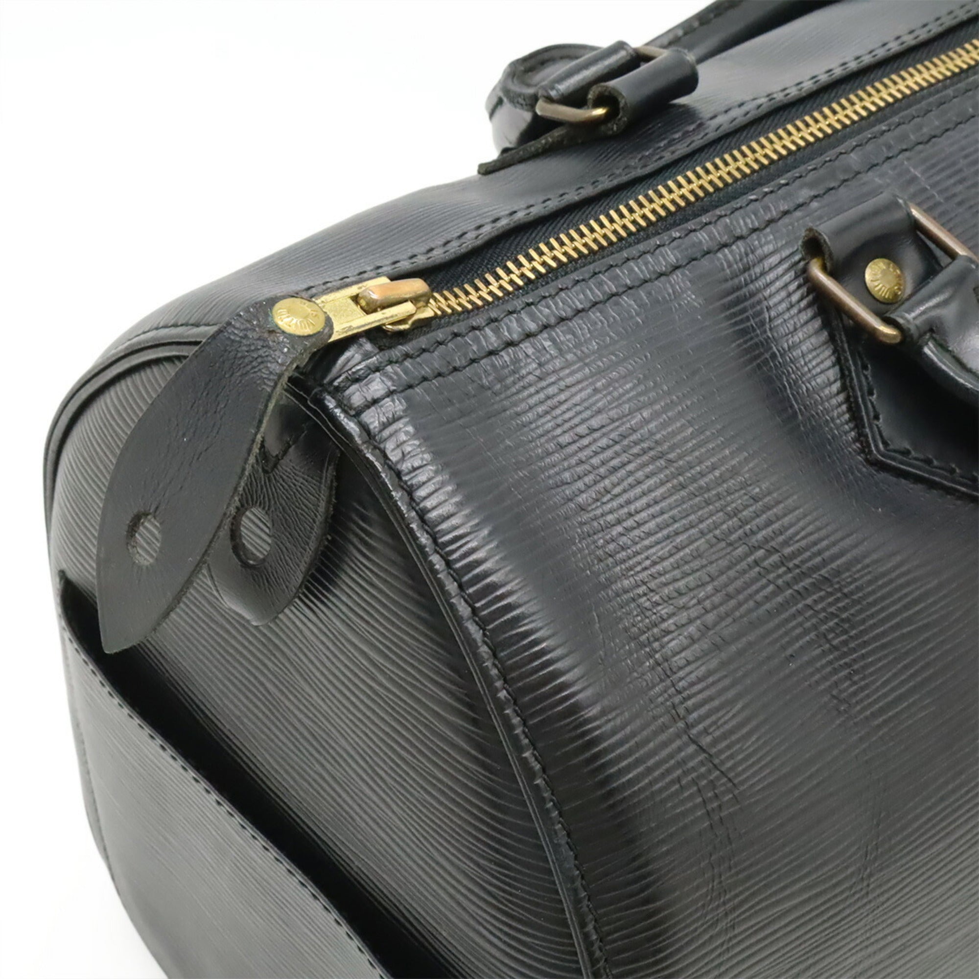 Louis Vuitton Black Noir Epi Leather Boston Bag Handbag (Pre-Owned)