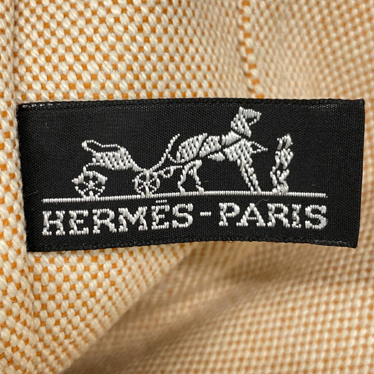 Hermes Orange Canvas Tote Bag (Pre-Owned)