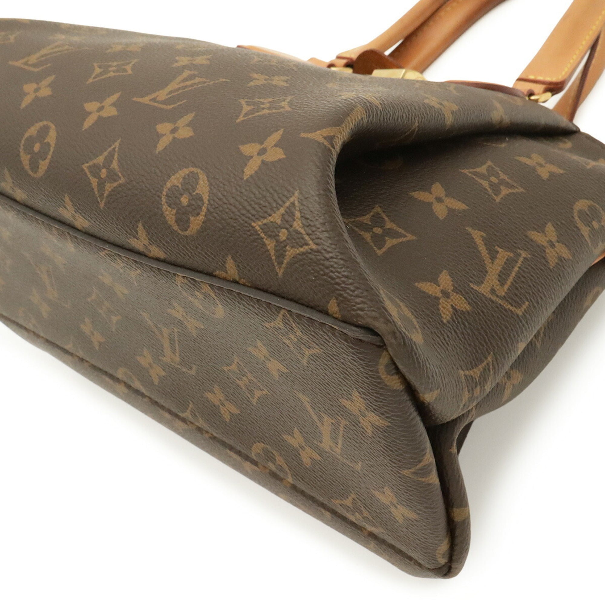 Louis Vuitton Brown Monogram Canvas Handbag Shoulder Bag Tote Bag (Pre-Owned)