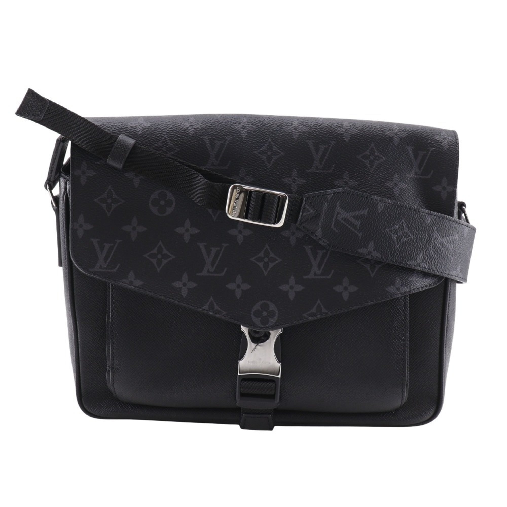 Louis Vuitton Taigarama Black Taigarama Monogram Eclipse Shoulder Bag (Pre-Owned)