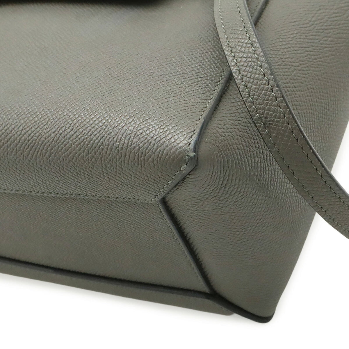 Celine Gray Leather Handbag Shoulder Bag (Pre-Owned)