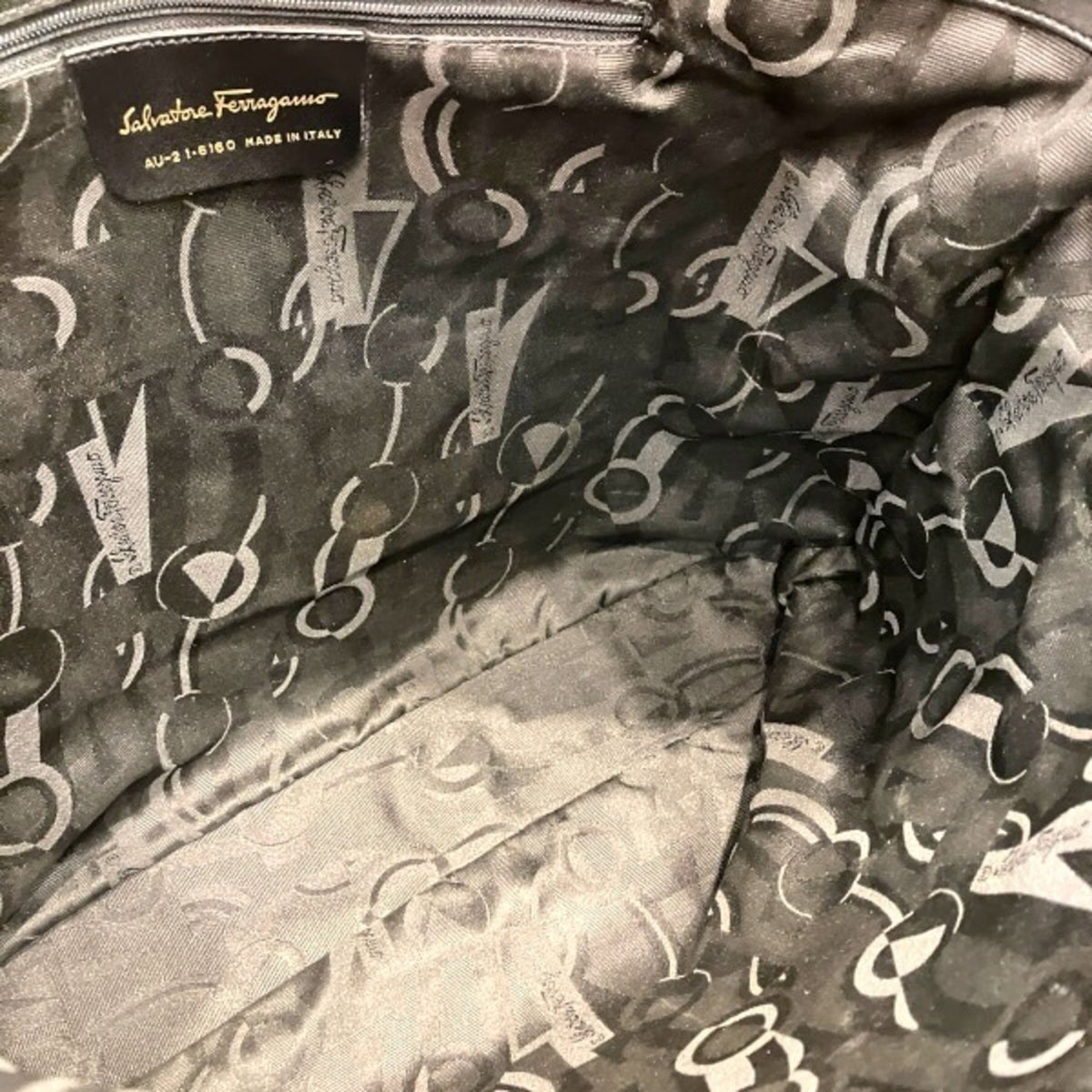 Salvatore Ferragamo Black Nylon Leather Tote Bag (Pre-Owned)