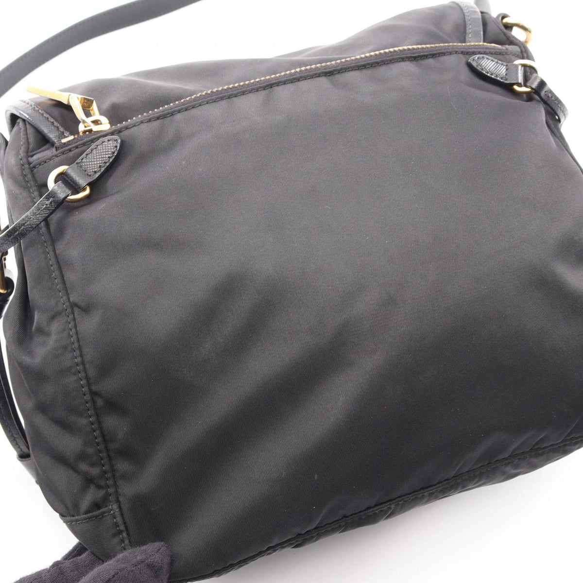 Prada Black Nylon Saffiano Shoulder Bag (Pre-Owned)
