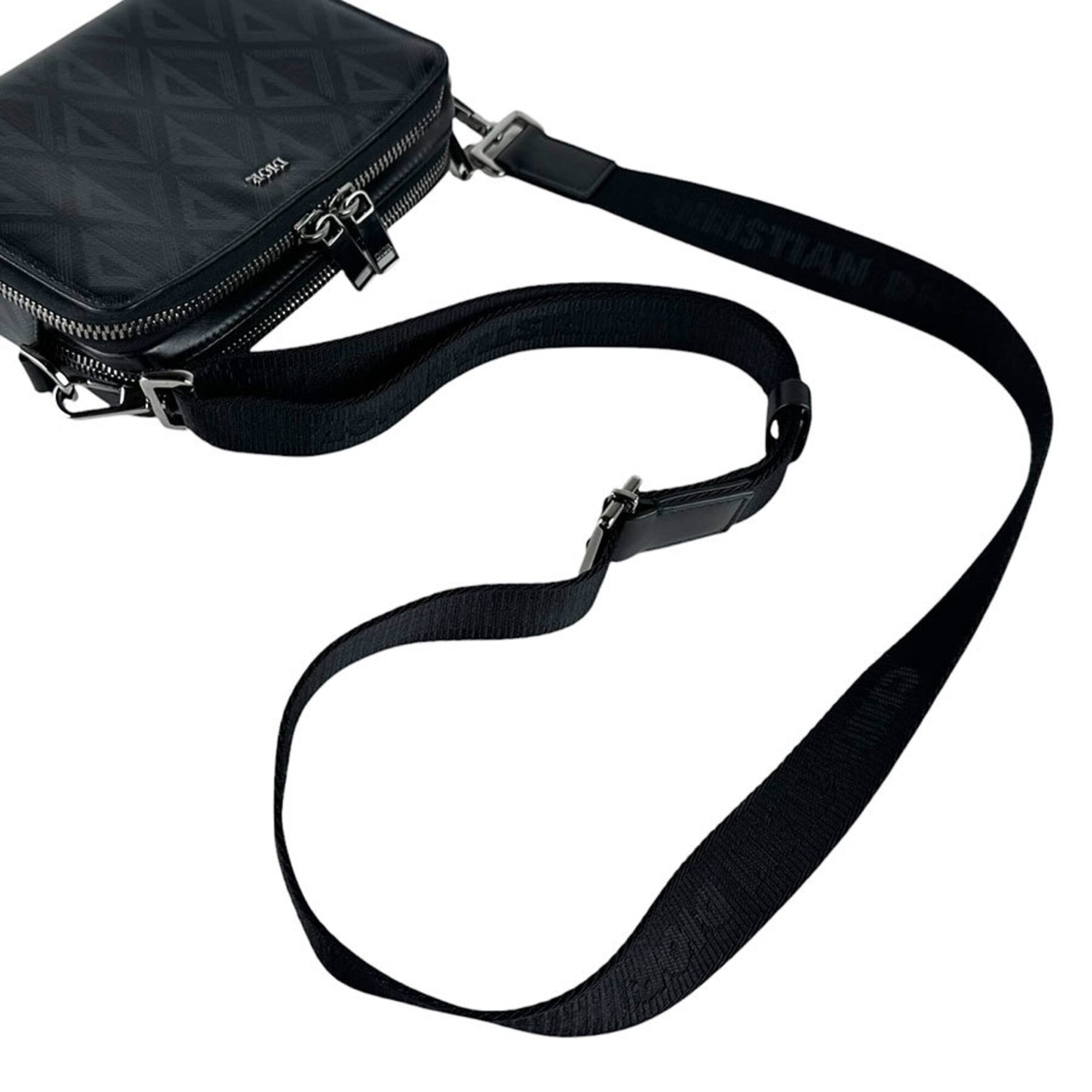 Christian Dior Black Coated Canvas Shoulder Bag (Pre-Owned)