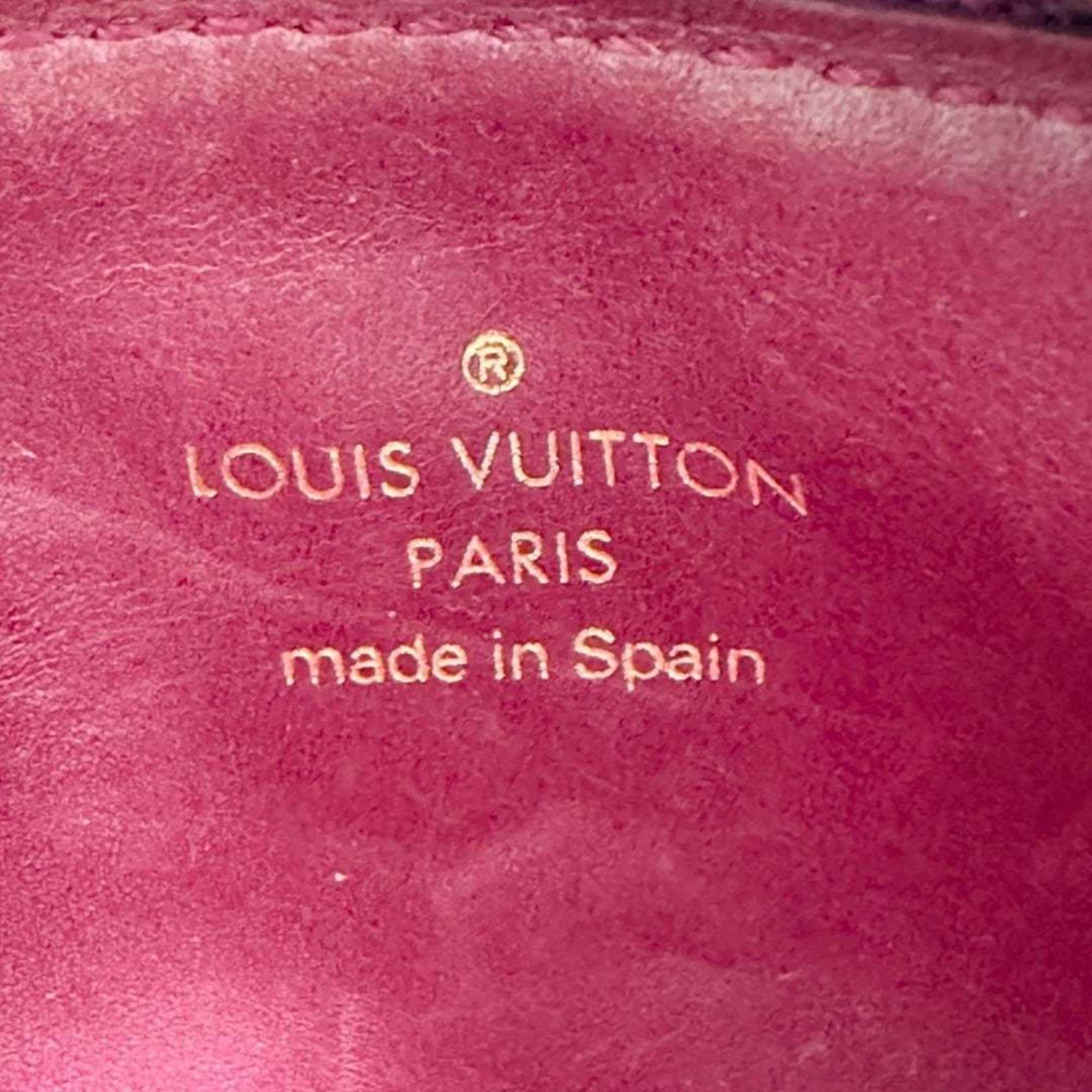 Louis Vuitton Red Color Wine Leather Coin Purse/Coin Case (Pre-Owned)