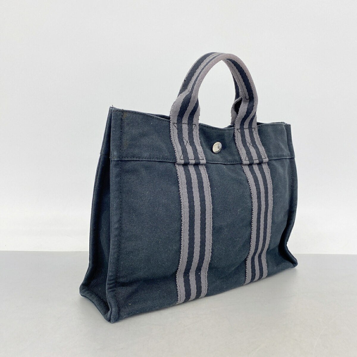 Hermes Black Canvas Tote Bag (Pre-Owned)