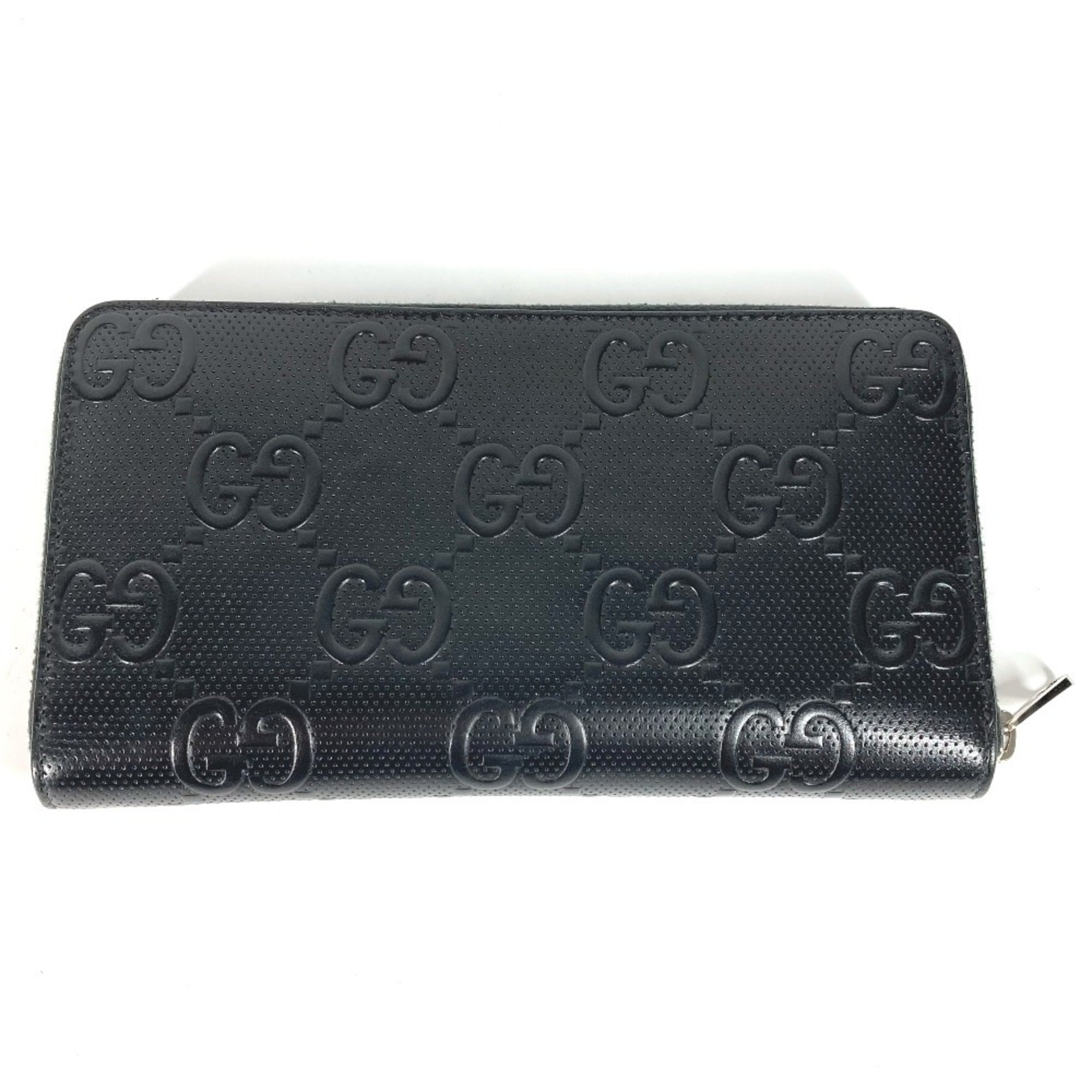 Gucci Black Leather Long Wallet (Bi-Fold) (Pre-Owned)