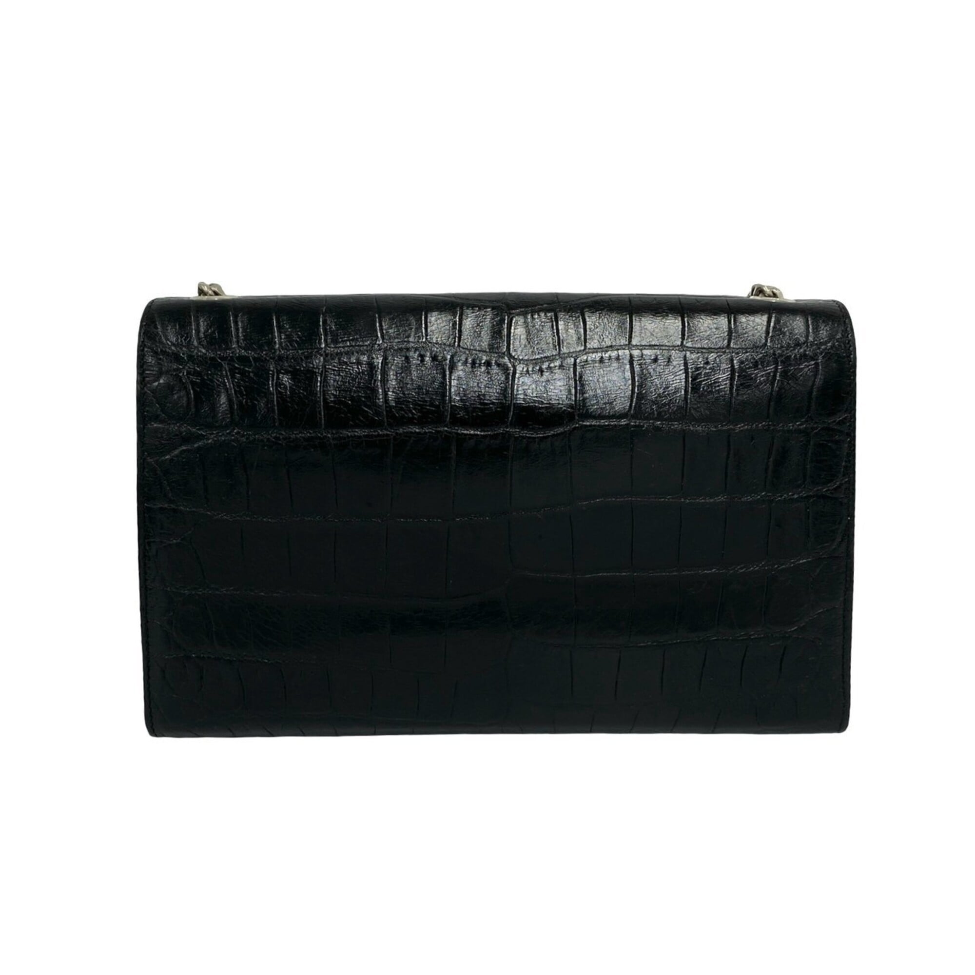 Yves Saint Laurent Black Leather Pochette Shoulder Bag (Pre-Owned)