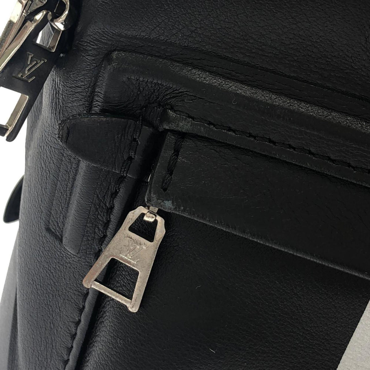 Louis Vuitton Black Leather Backpack (Pre-Owned)