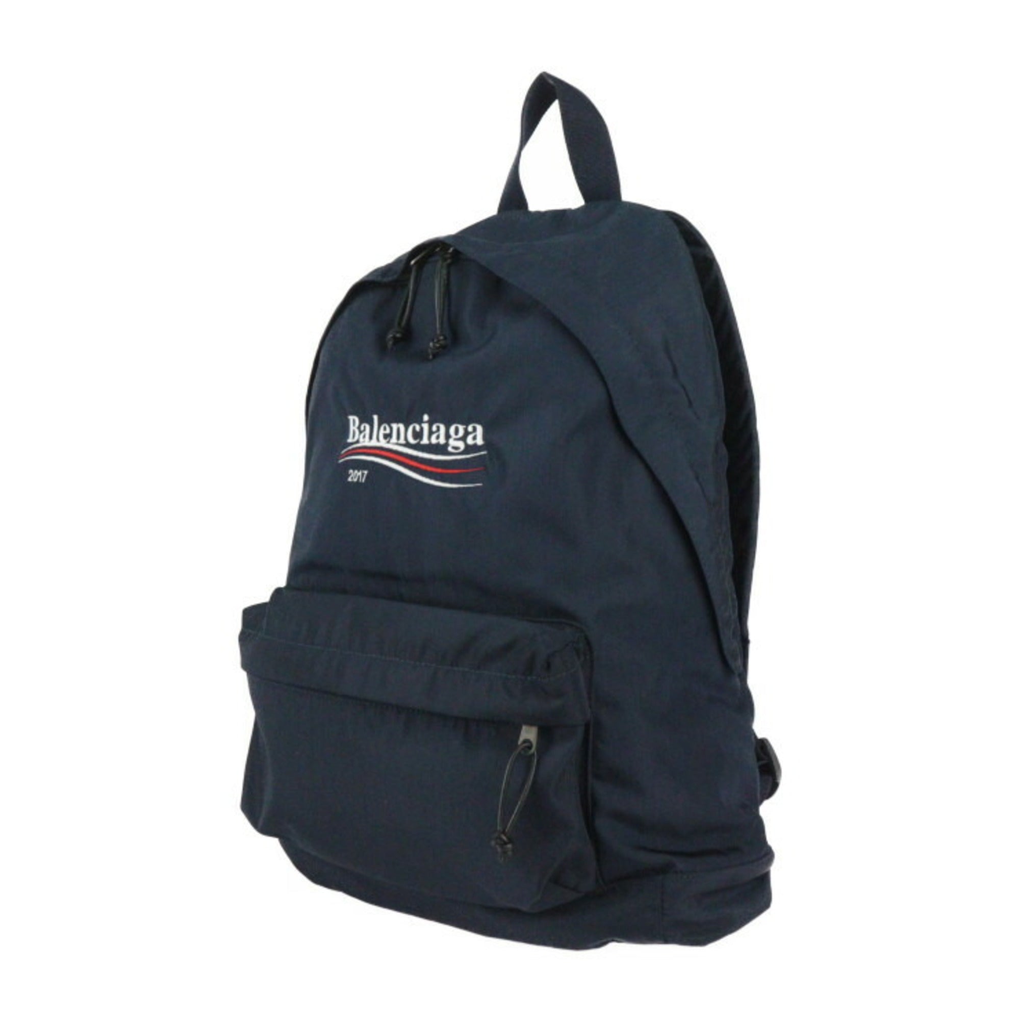 Balenciaga Navy Nylon Canvas Backpack Handbag (Pre-Owned)