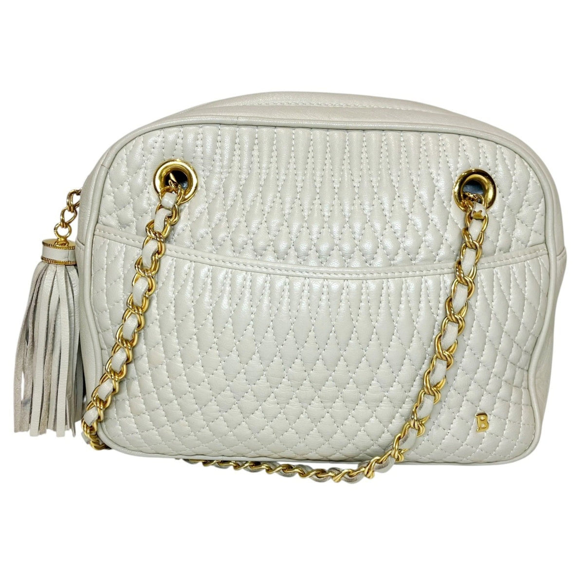 Bally White Leather Shoulder Bag (Pre-Owned)