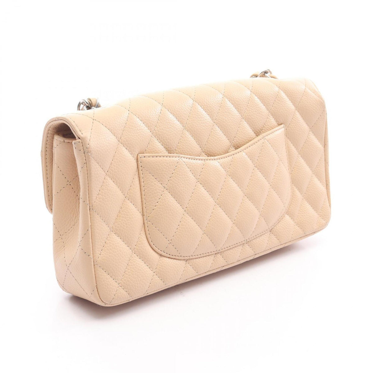 Chanel Beige Leather Handbag Shoulder Bag (Pre-Owned)