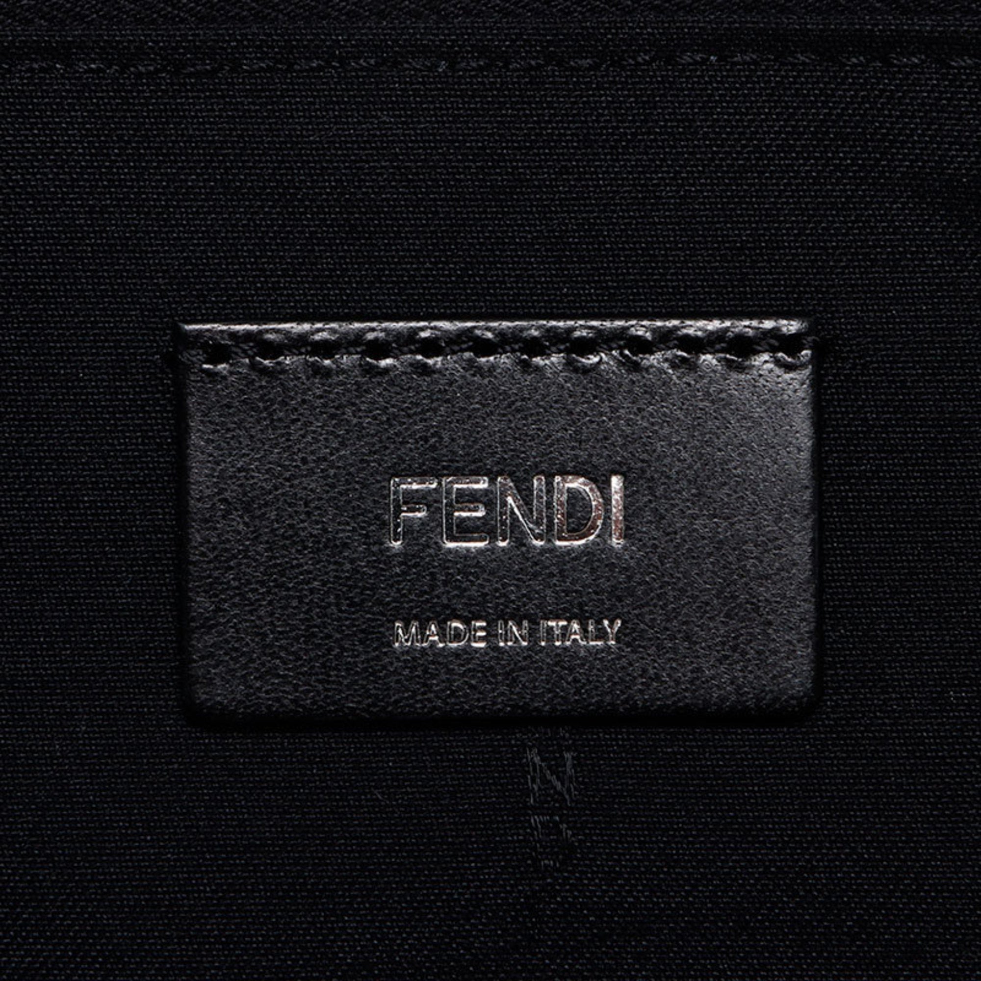 Fendi Zucchino Gray Shoulder Bag (Pre-Owned)