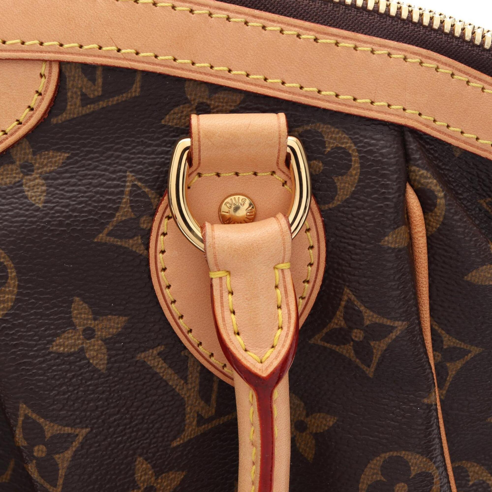 Louis Vuitton Brown Pvc Coated Canvas Leather Handbag (Pre-Owned)