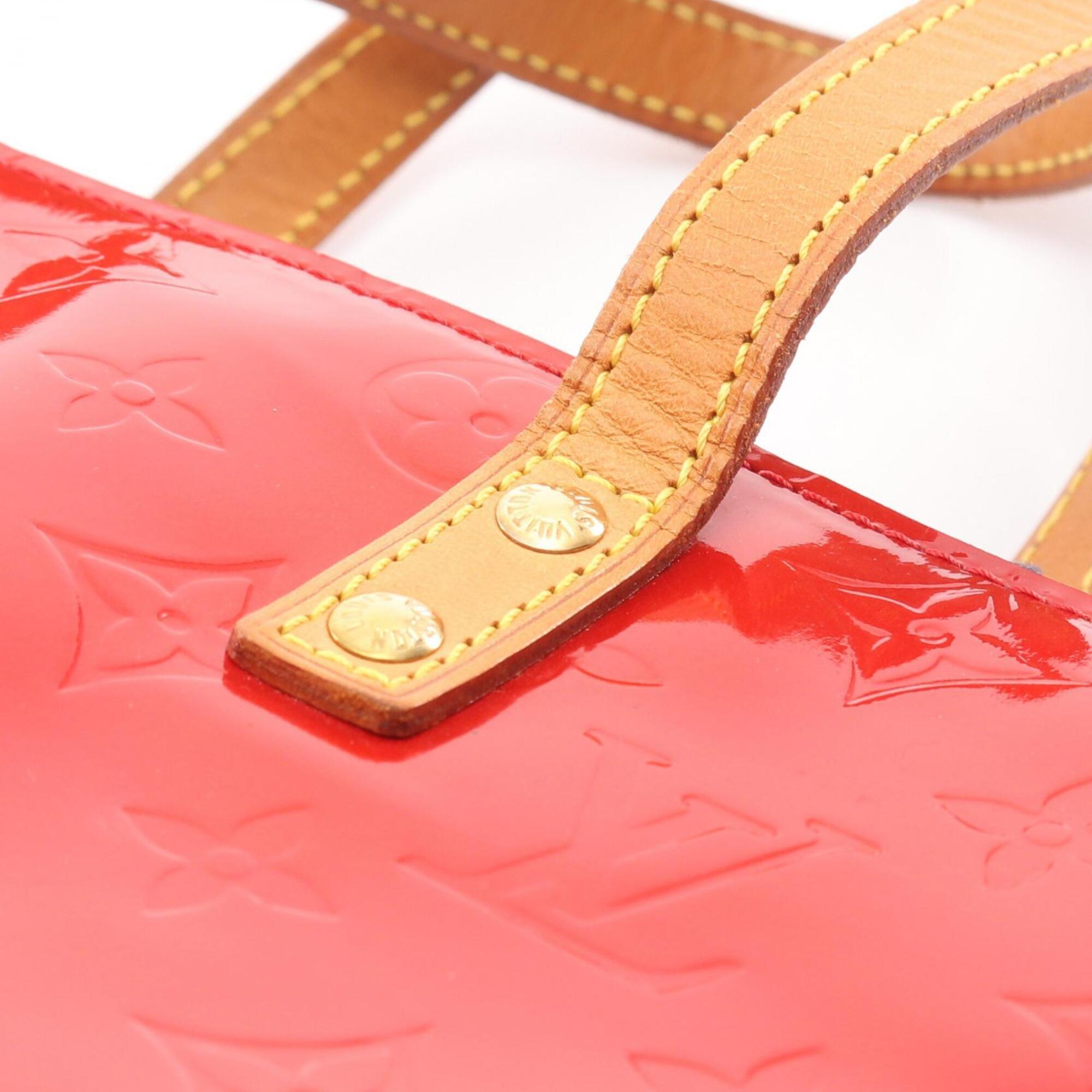Louis Vuitton Red Color Rouge Vernis Leather Handbag Tote Bag (Pre-Owned)