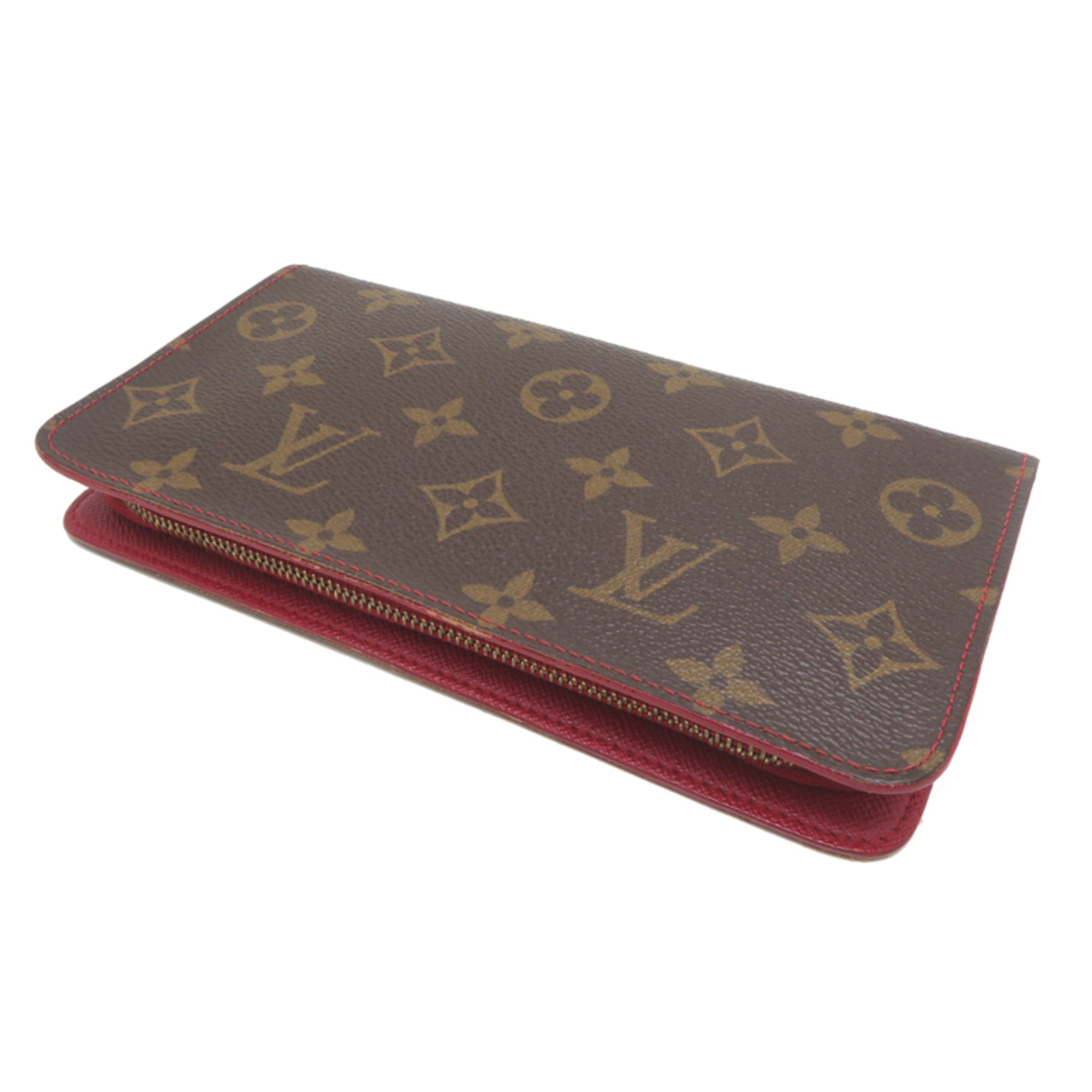 Louis Vuitton Brown Monogram Cherry Blossom Long Wallet (Bi-Fold) (Pre-Owned)