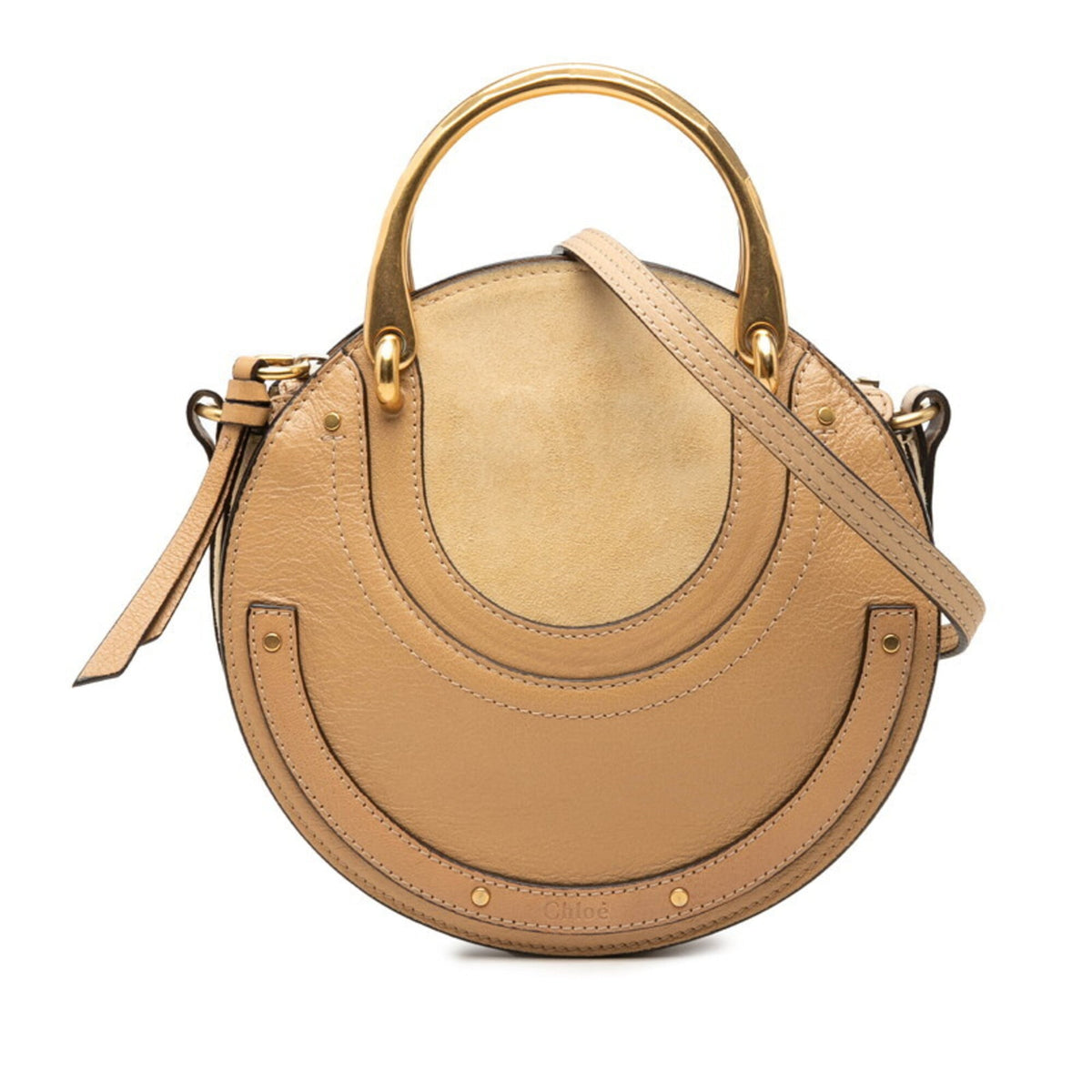 Chloé Beige Brown Suede Leather Handbag Shoulder Bag (Pre-Owned)