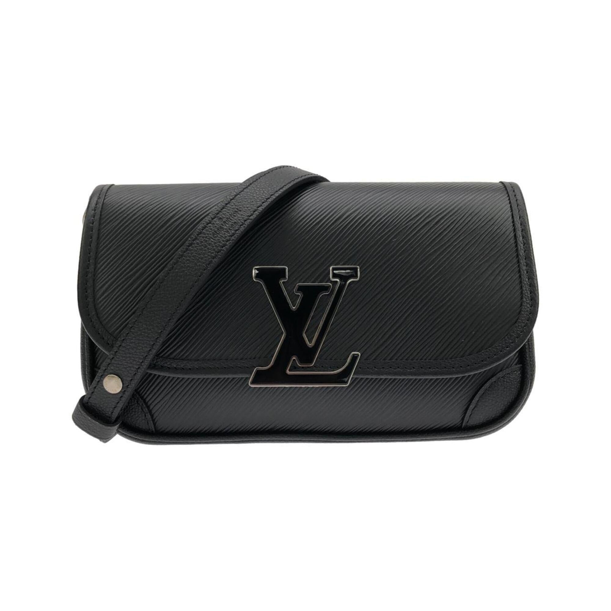 Louis Vuitton Black Leather Shoulder Bag (Pre-Owned)