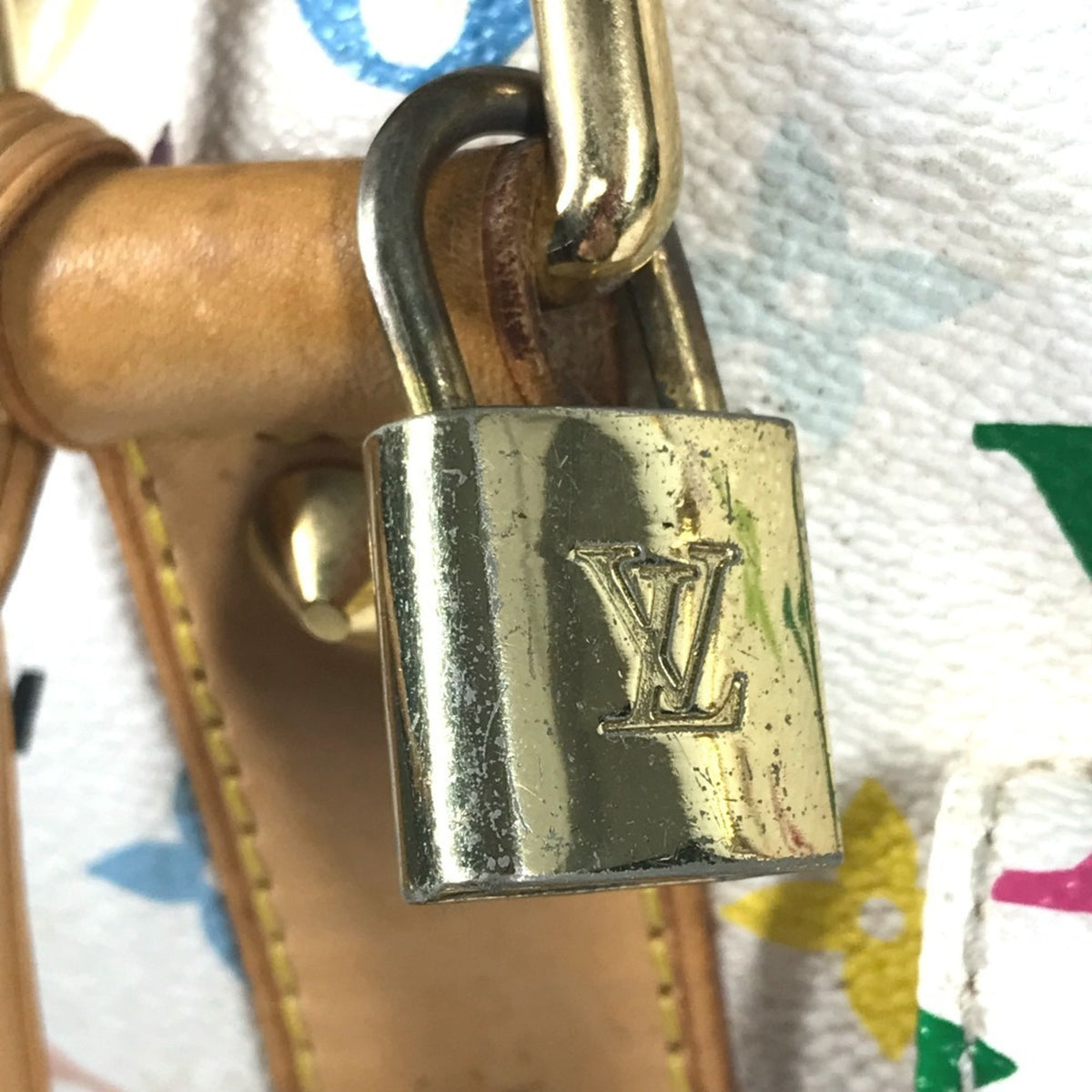 Louis Vuitton Blanc Monogram Multi-Color White Monogram Multicolore Boston Bag Handbag (Pre-Owned)