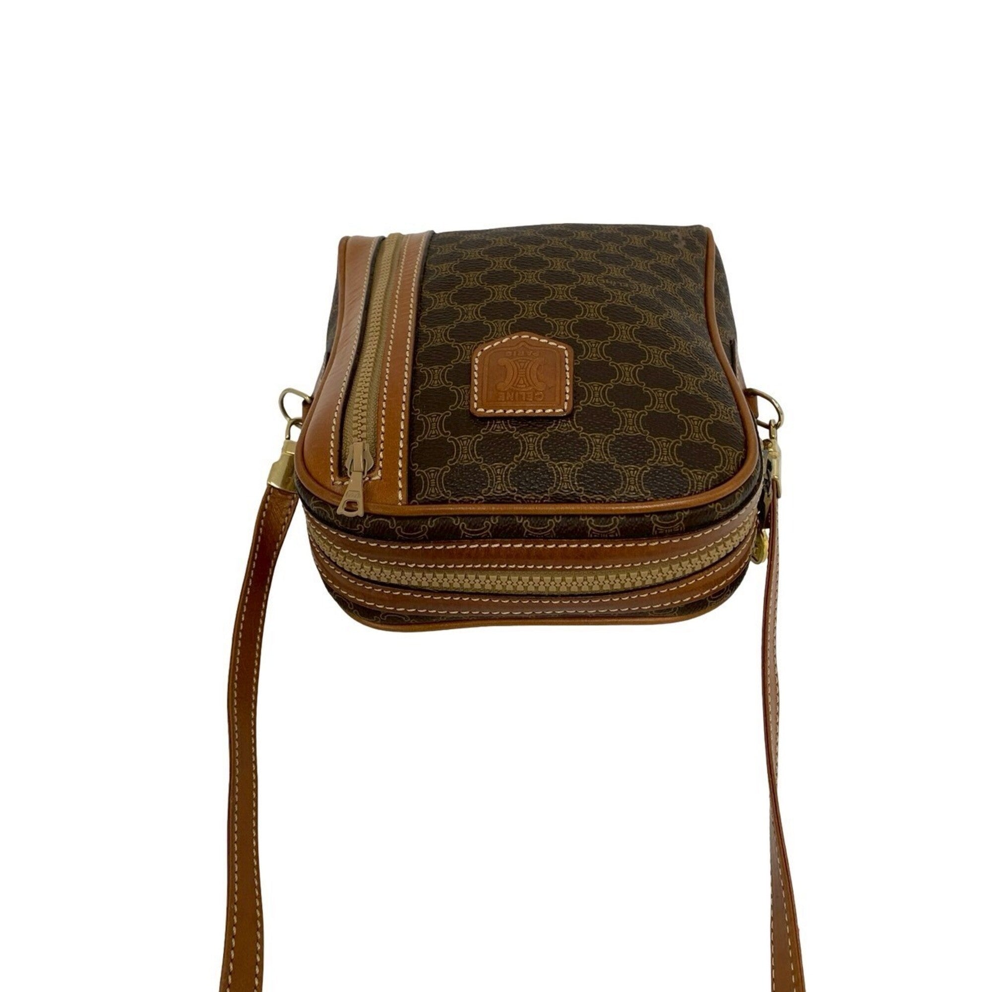 Celine Brown Pvc Leather Pochette Shoulder Bag (Pre-Owned)