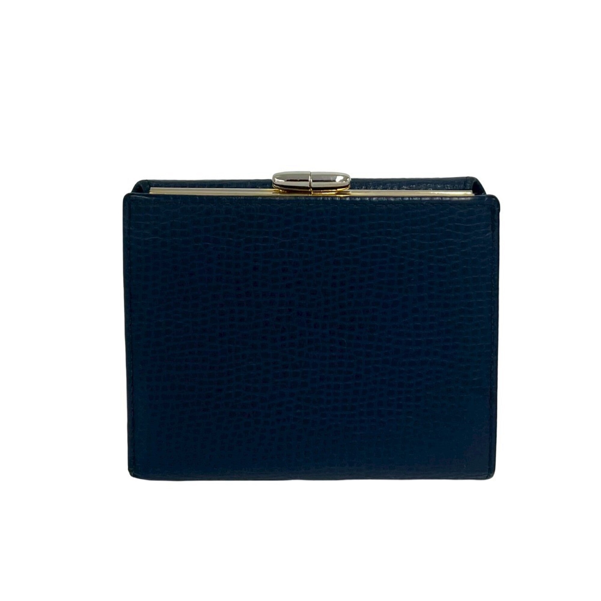 Christian Dior Navy Leather Wallet (Bi-Fold) (Pre-Owned)