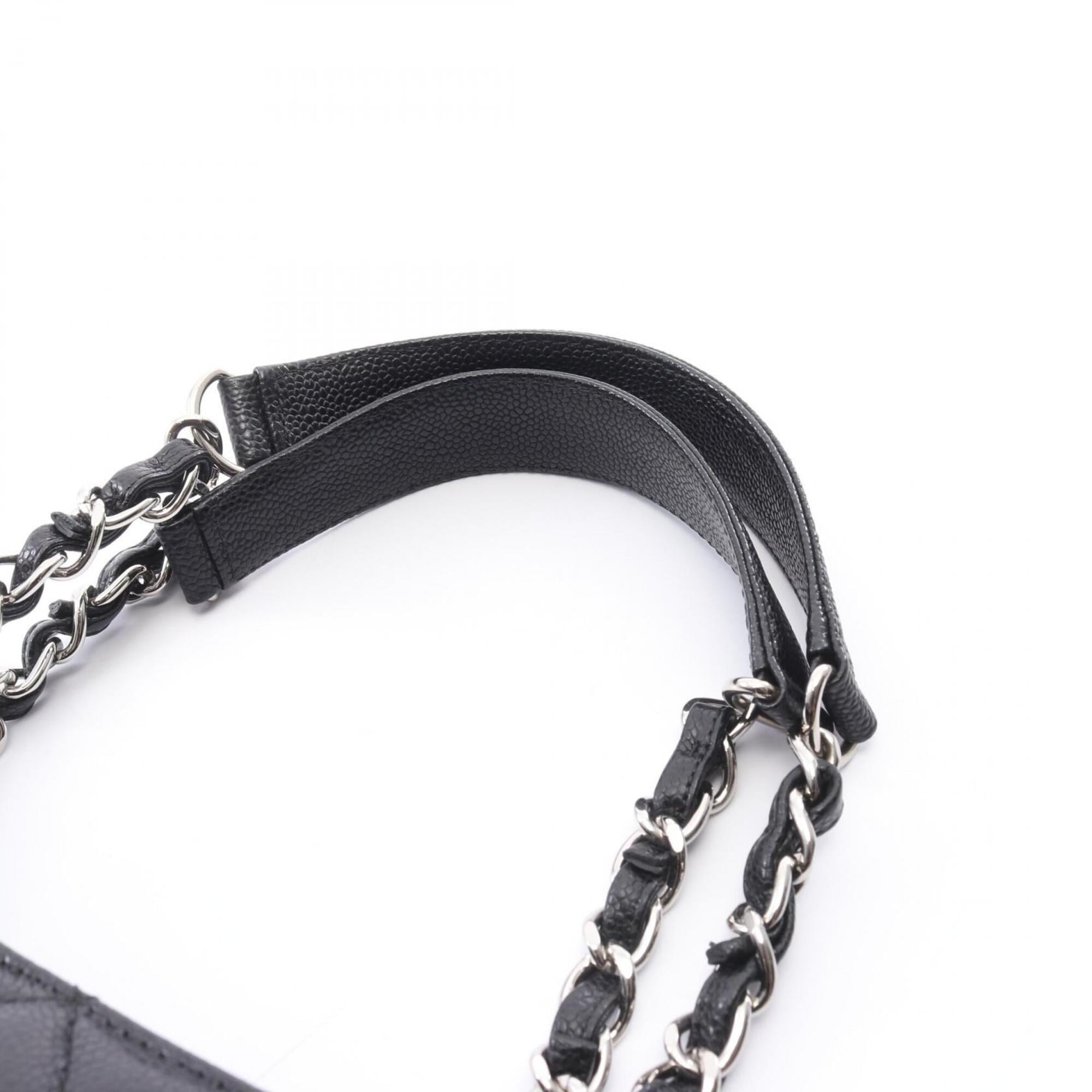 Chanel Black Grained Calfskin Handbag Tote Bag (Pre-Owned)