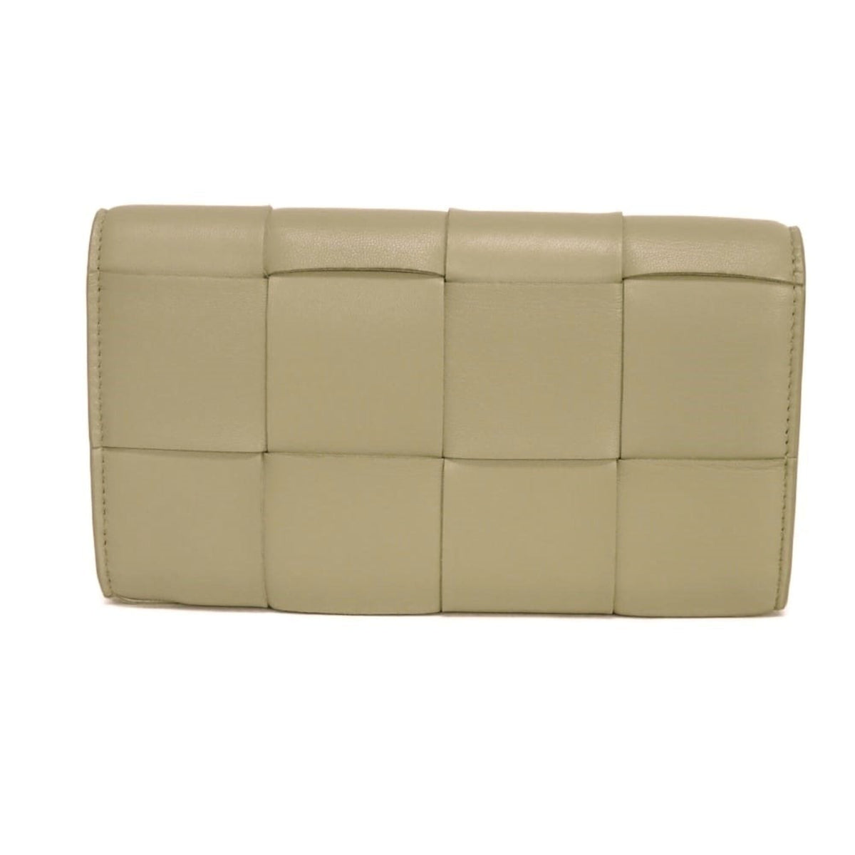 Bottega Veneta Green Intrecciato Long Wallet (Bi-Fold) (Pre-Owned)